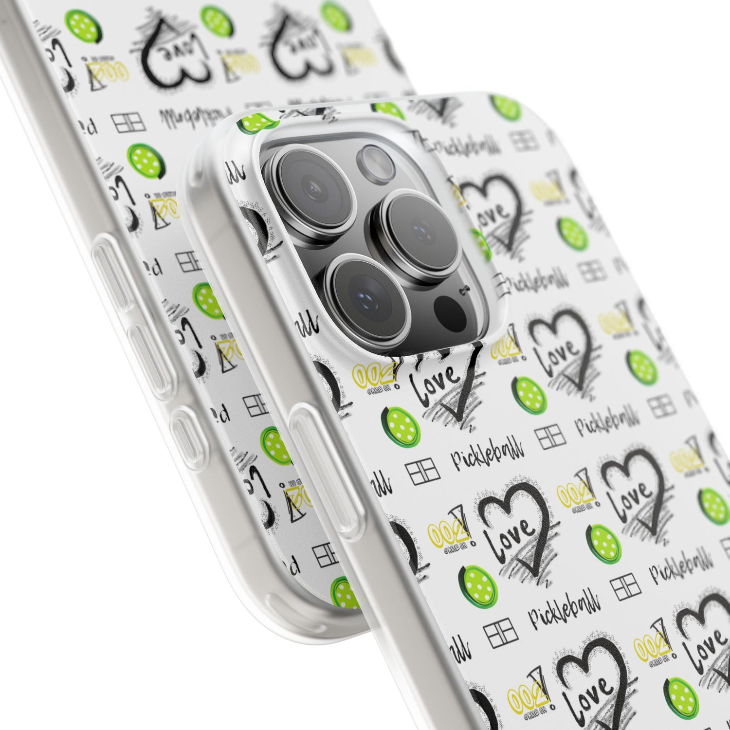 Pickleball Love Flexi iPhone Case - Stylish Phone Protection for Fashion-Forward Individuals