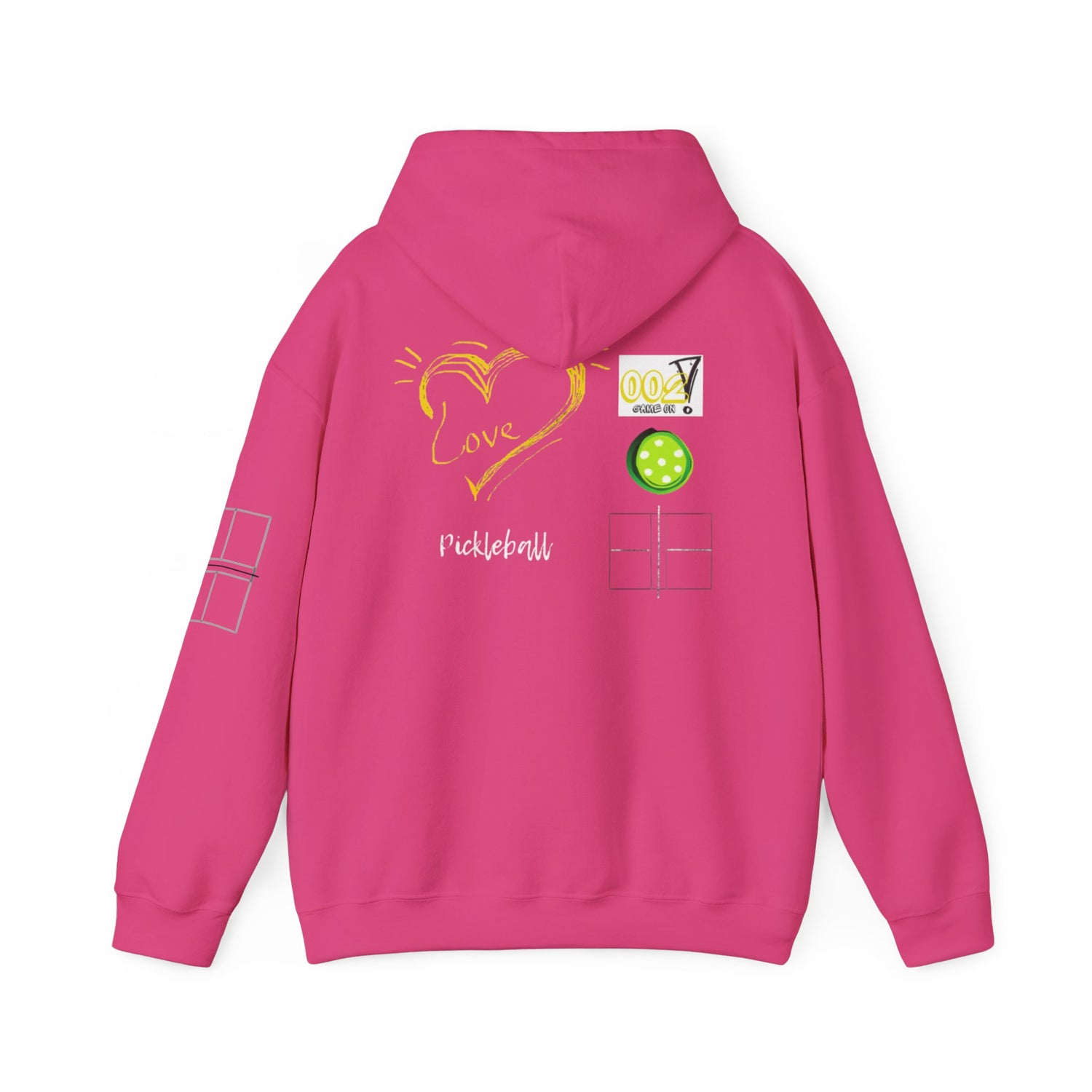 Unisex Pickleball Hoodie Sweatshirt Apparel - LOVE Pickleball