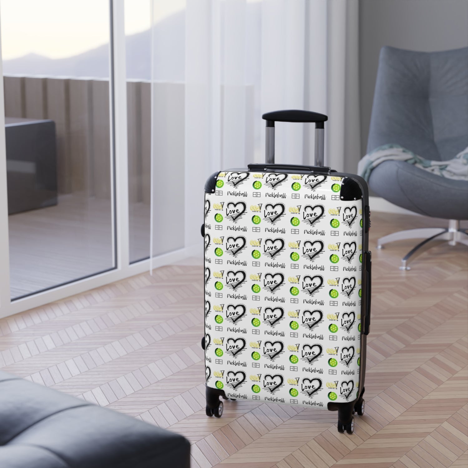 Suitcase - Pickleball Love Design for Travel Enthusiasts
