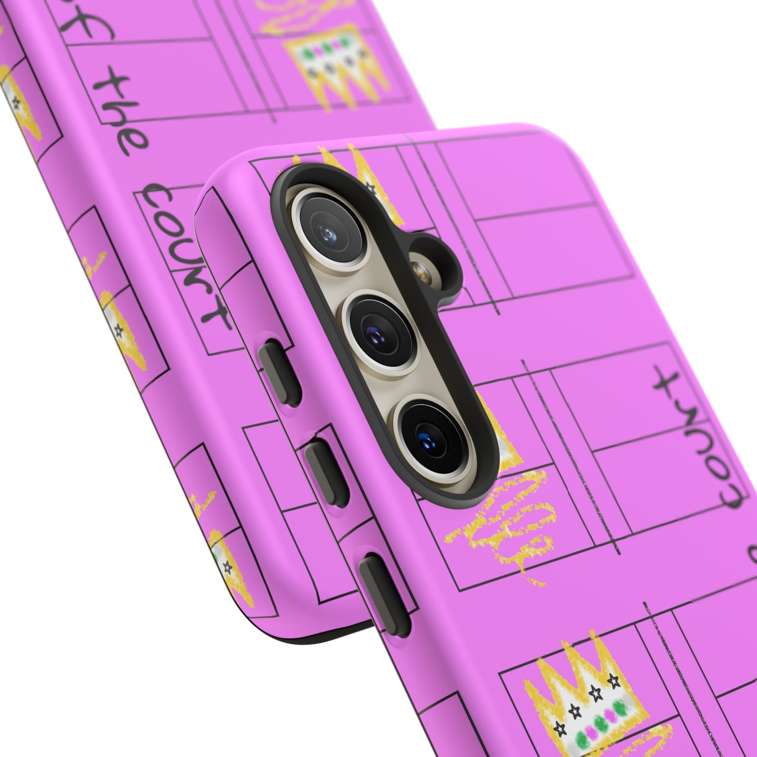 Pickleball Queen of the Court Pink Tough Android Samsung Phone Case - Fun & Durable Sport Accessory