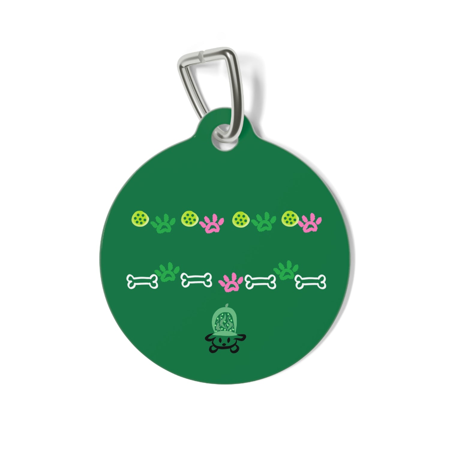 Pet Tag - Pickleball Dog Tag, Dog Paws and Bones Design - Unique Pet Accessory Gift