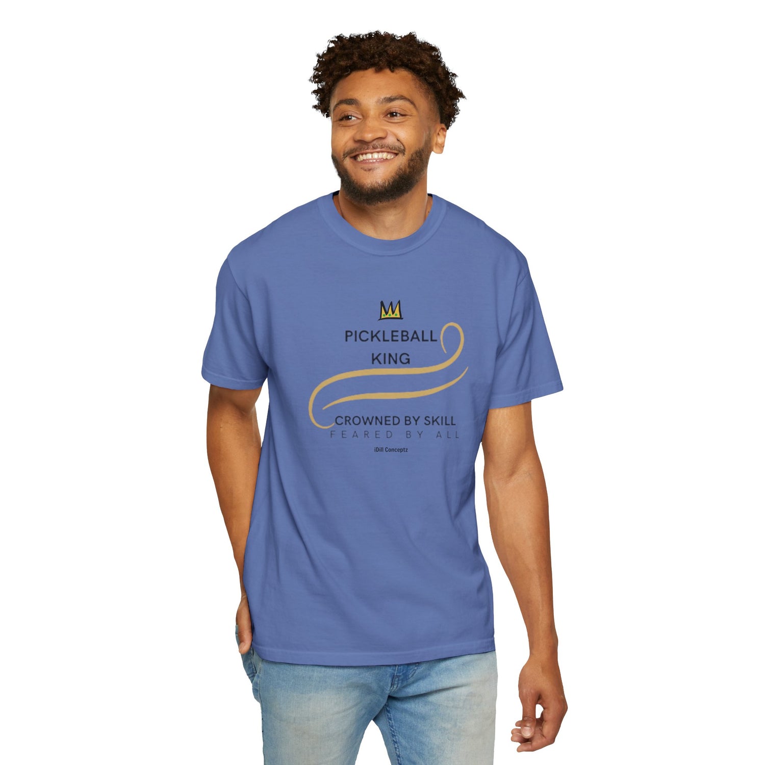 King of the Court Pickleball T-Shirt Apparel - Casual Graphic Tee for Men - Sports Lovers