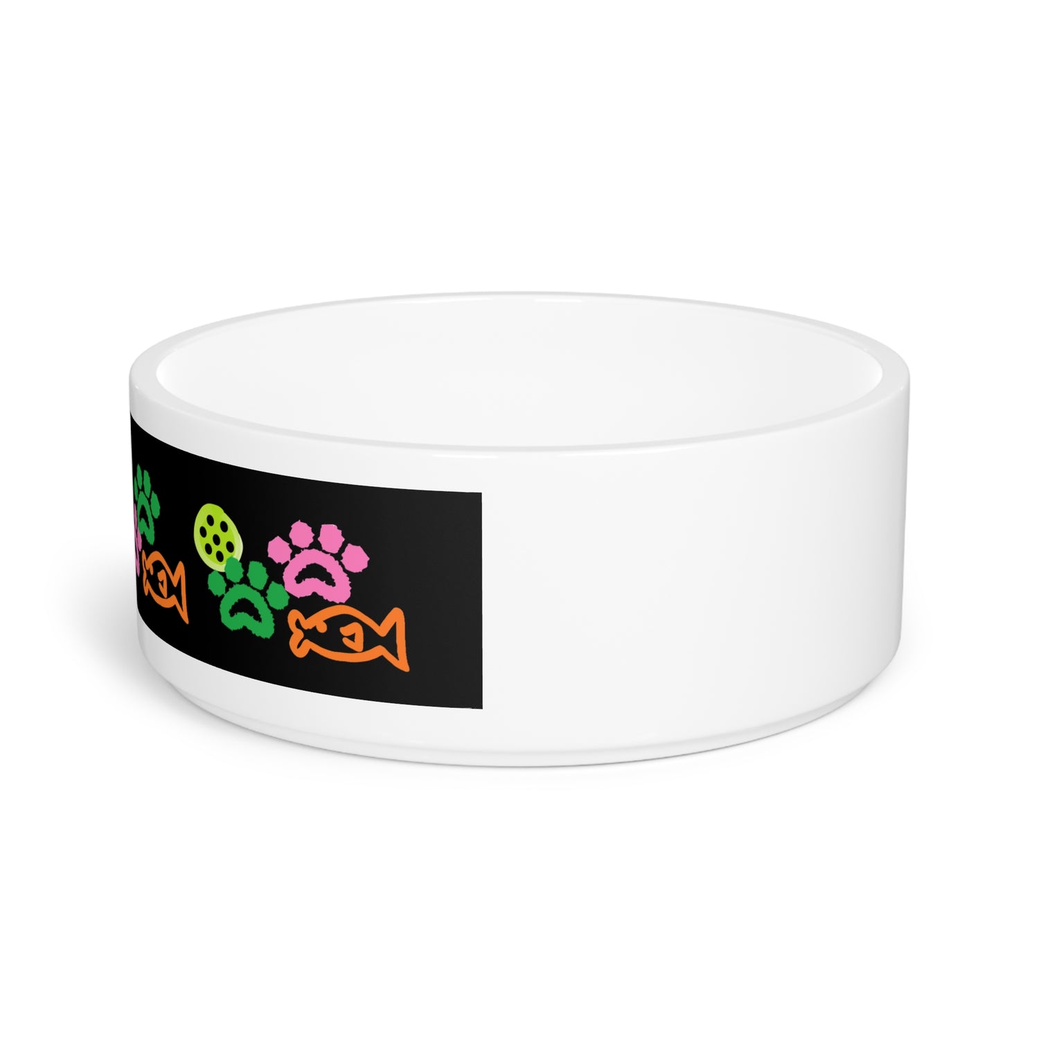 Pet Bowl - Pickleball and Cat Paw Design - Unique Pet Gift