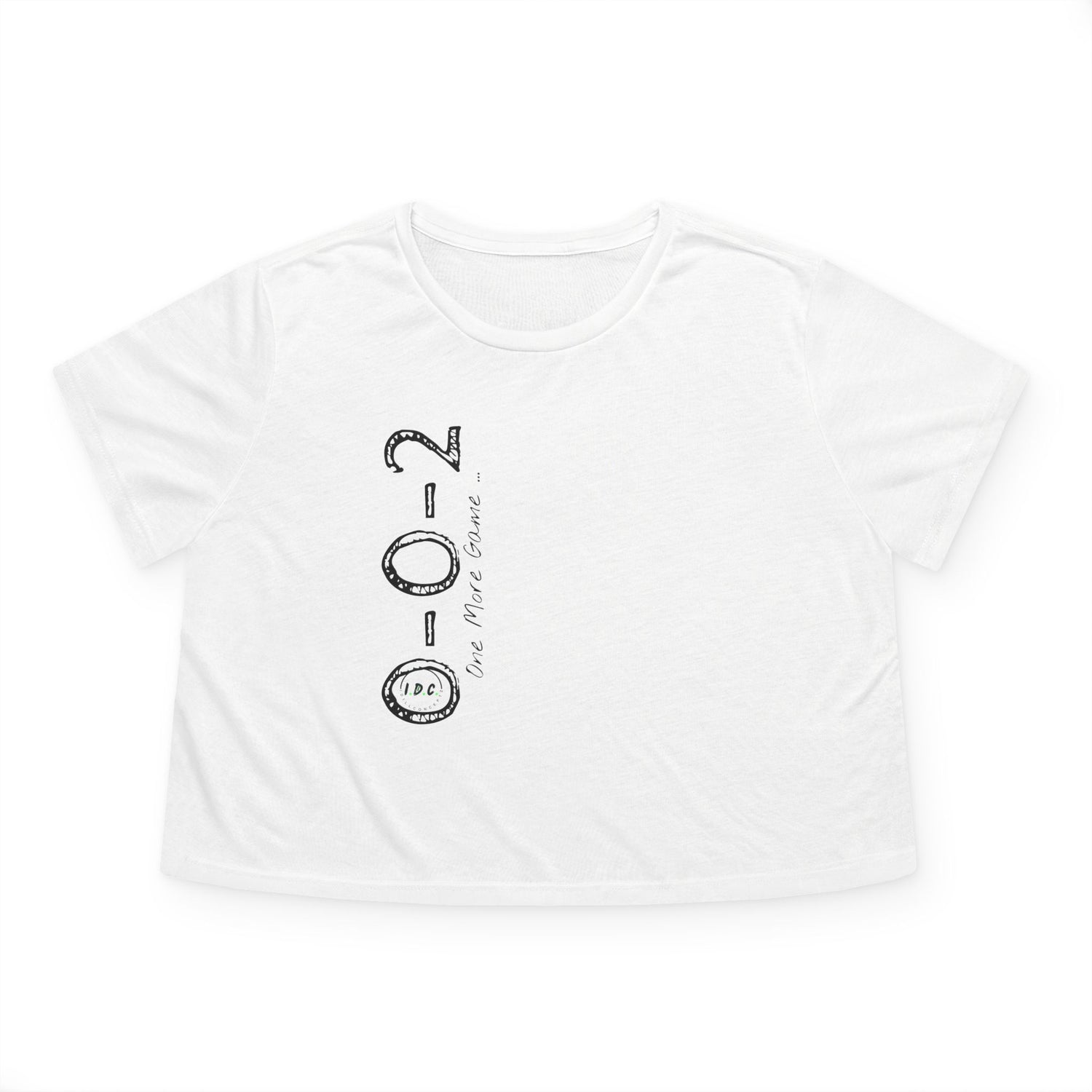 002 Pickleball Women's Flowy Cropped Tee - Just One More Game