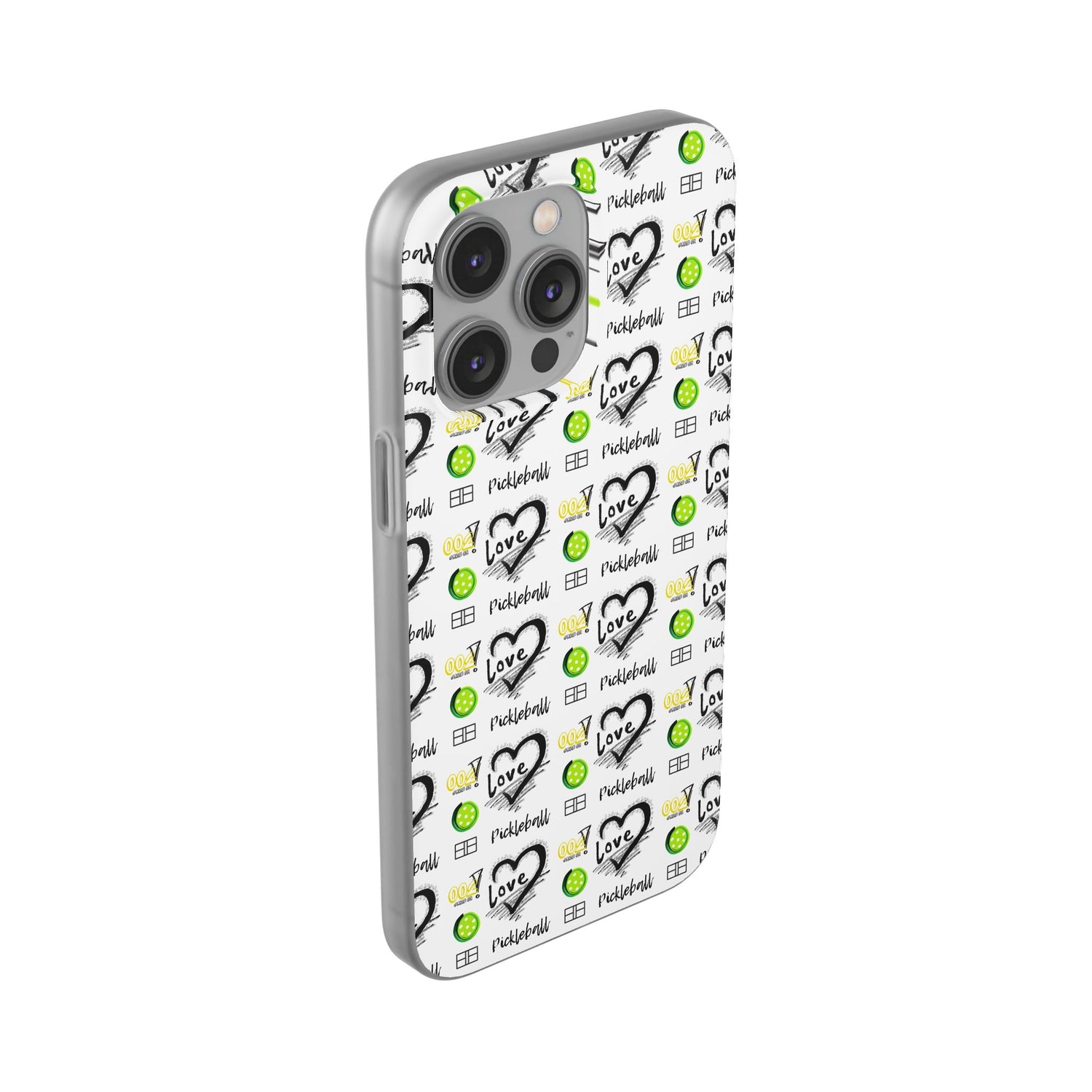 Pickleball Love Flexi iPhone Case - Stylish Phone Protection for Fashion-Forward Individuals
