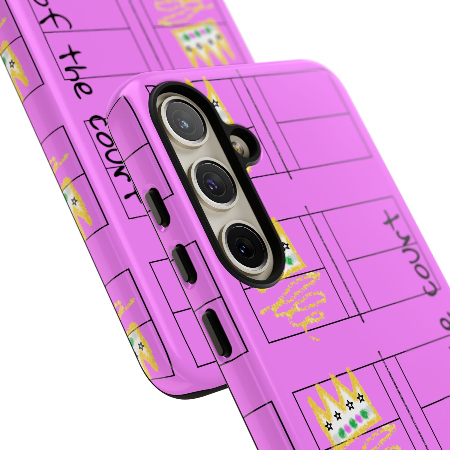 Pickleball Queen of the Court Pink Tough Android Samsung Phone Case - Fun & Durable Sport Accessory