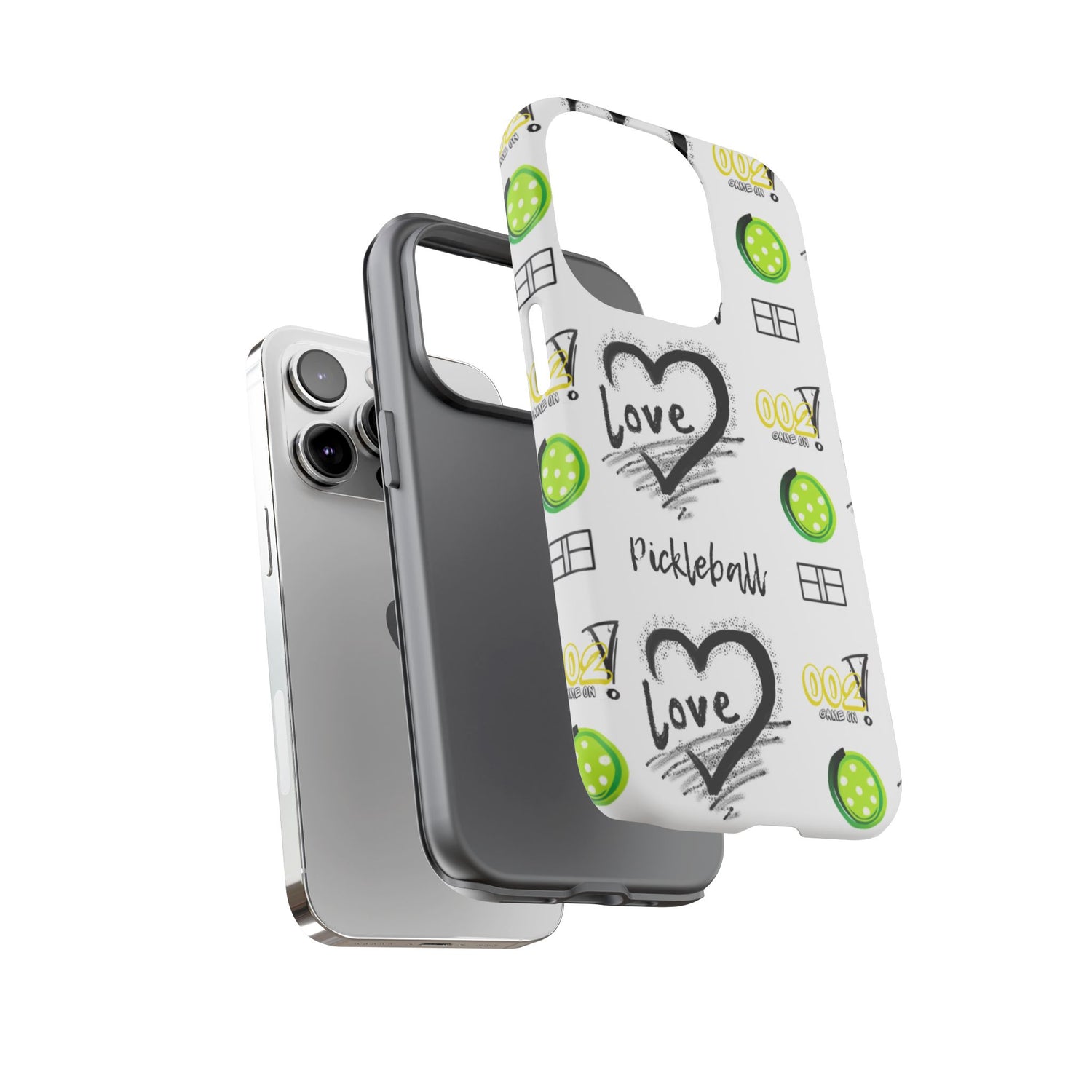 Pickleball Love Tough iPhone Case - Fun & Durable Sport Accessory