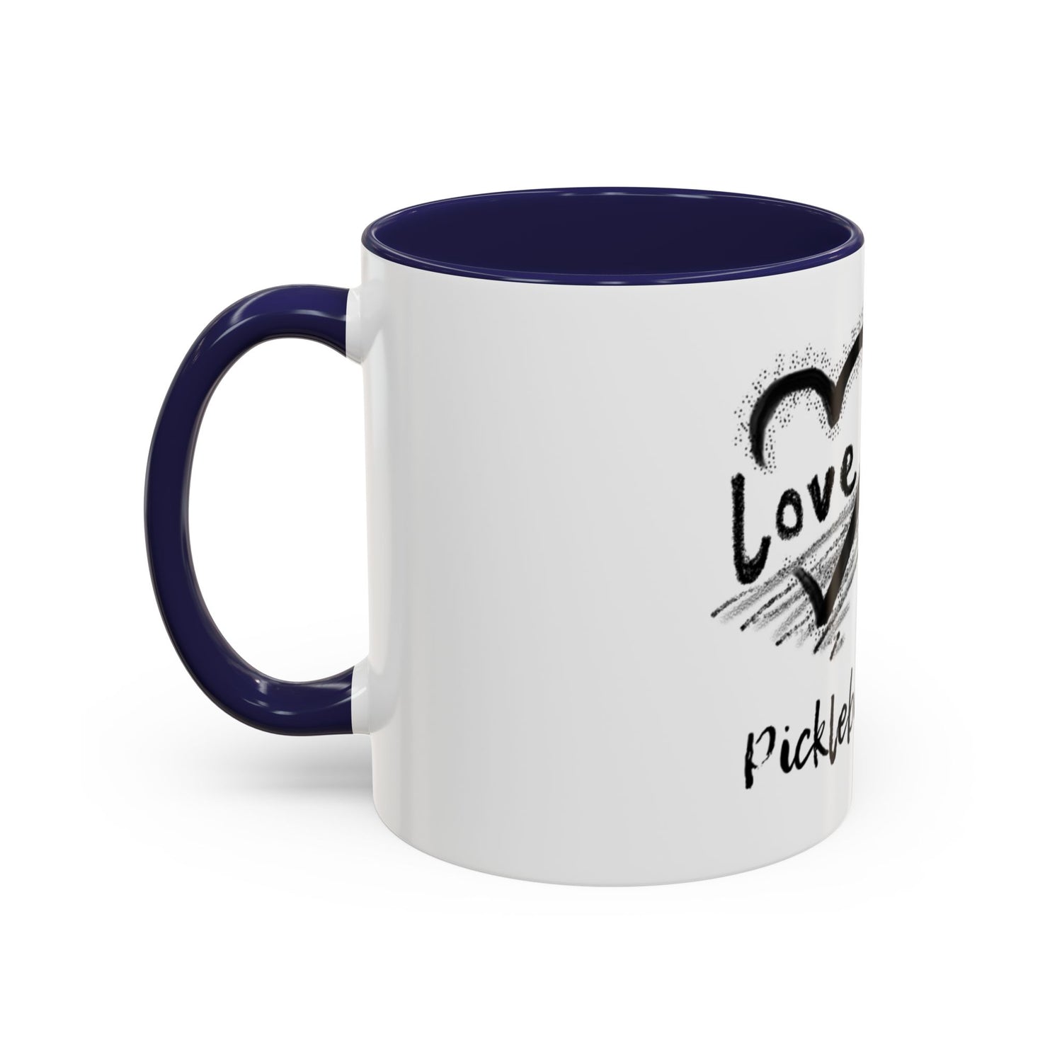 Pickleball Love Accent Coffee Mug - Fun Sports Gift (11oz & 15oz)
