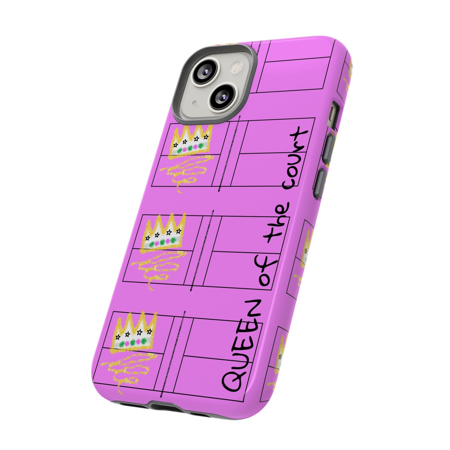 Pickleball Queen of the Court Pink Tough iPhone Case - Fun & Durable Sport Accessory
