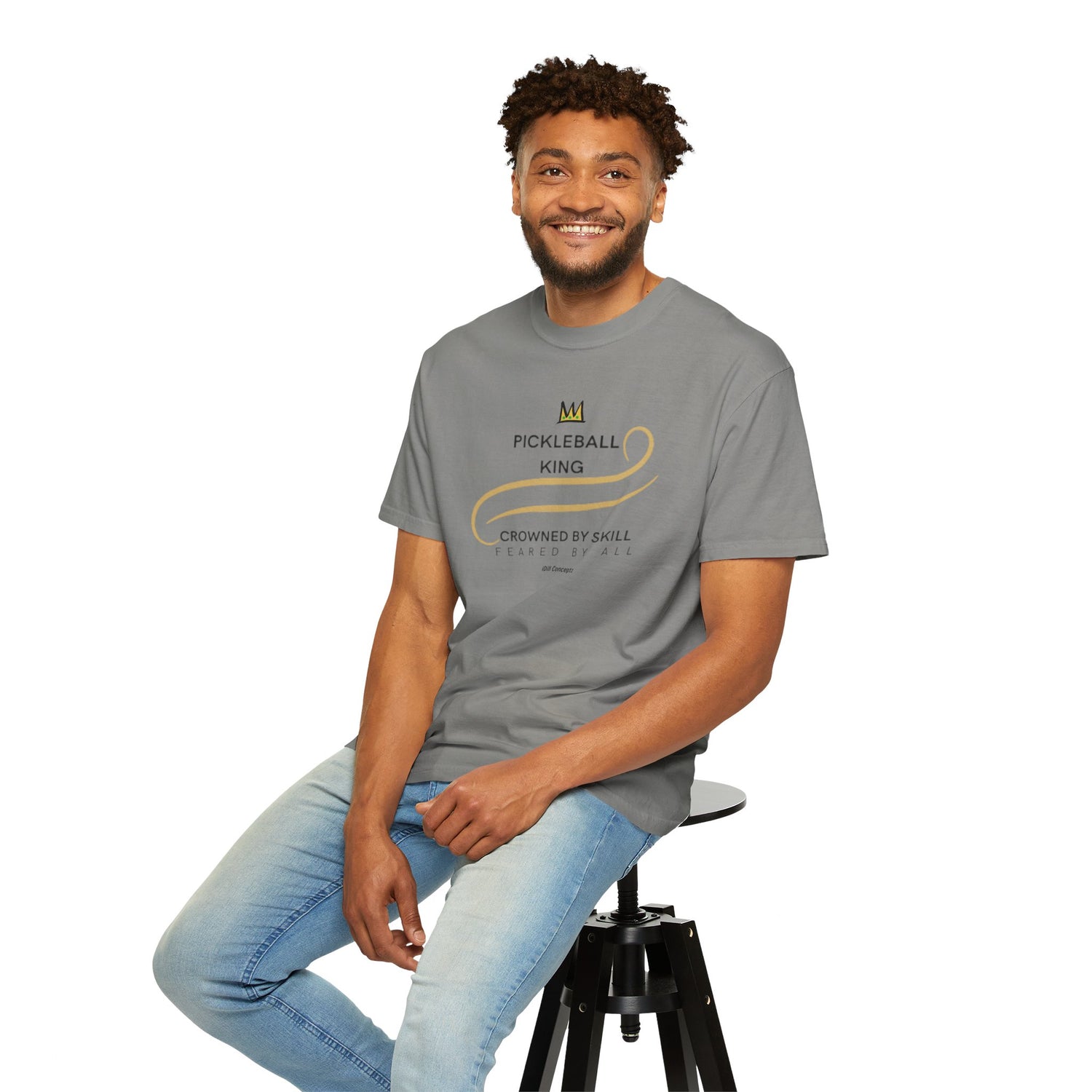 King of the Court Pickleball T-Shirt Apparel - Casual Graphic Tee for Men - Sports Lovers