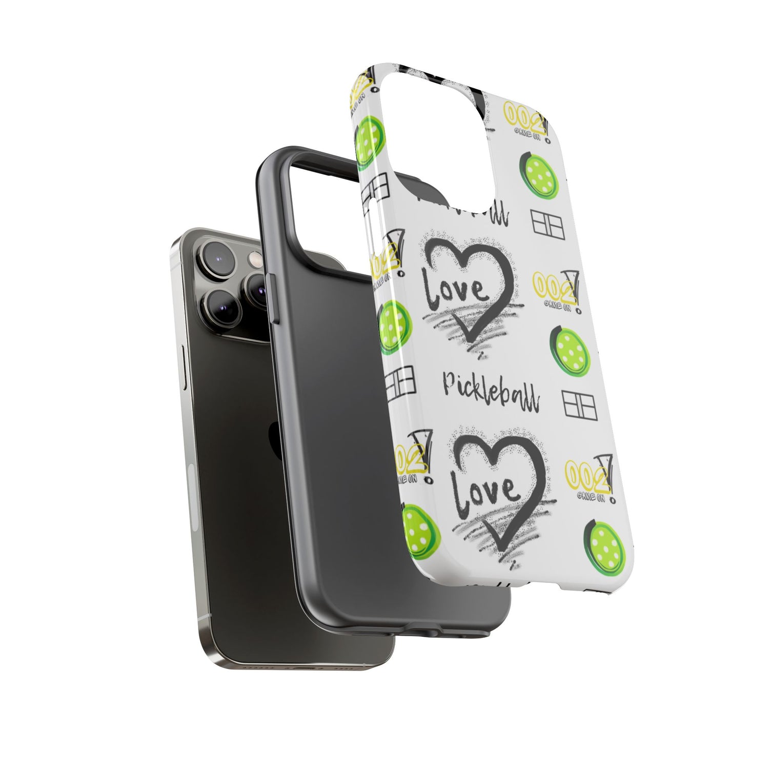 Pickleball Love Tough iPhone Case - Fun & Durable Sport Accessory