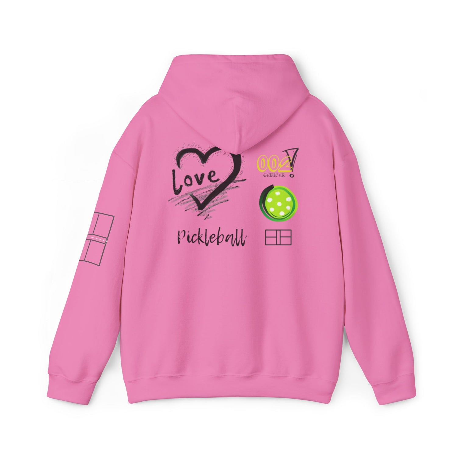 Unisex Pickleball Hoodie Sweatshirt Apparel - LOVE Pickleball