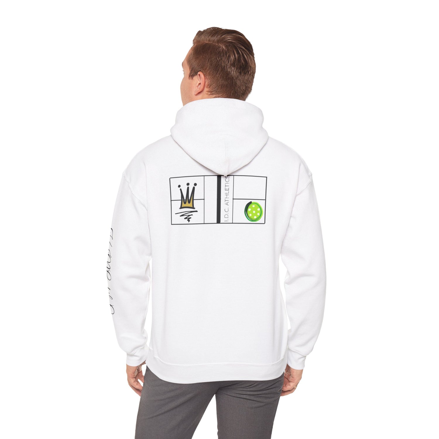 Pickleball Hoodie - King of the Court Design #2 - Men's Sweatshirt