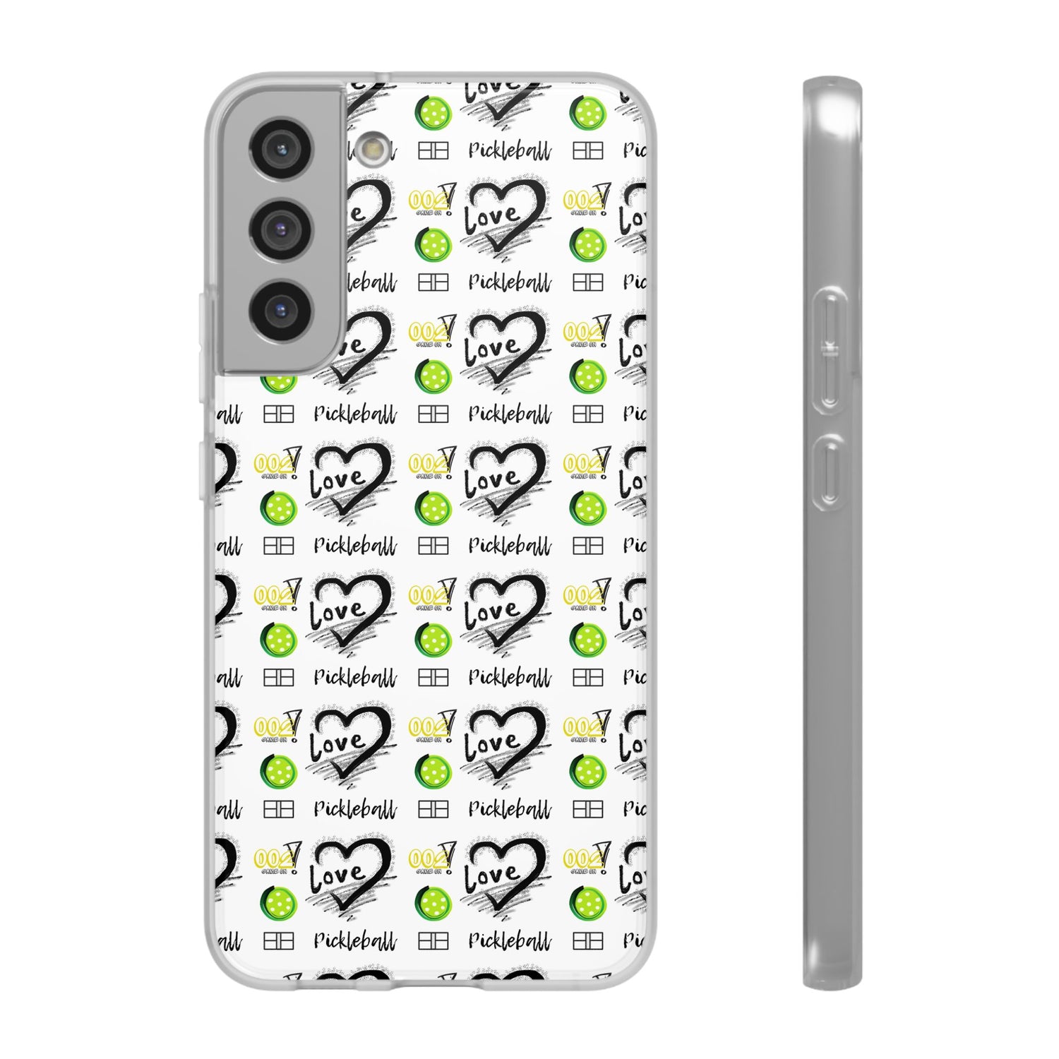 Pickleball Love Flexi Android Samsung Phone Case - Stylish Phone Protection for Fashion-Forward Individuals