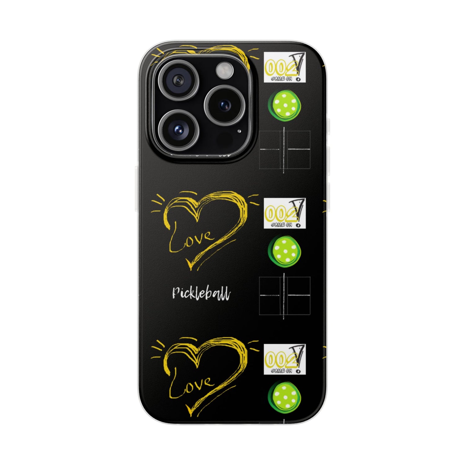 Pickleball Love Flexi iPhone Case - Stylish Phone Protection for Fashion-Forward Individuals
