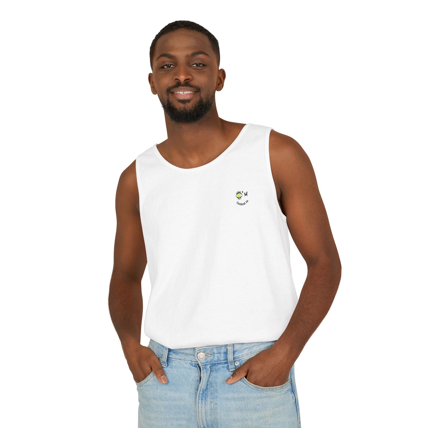 Men's Tank Top Apparel - Pickleball Enthusiast 'I'm Locked In' Design