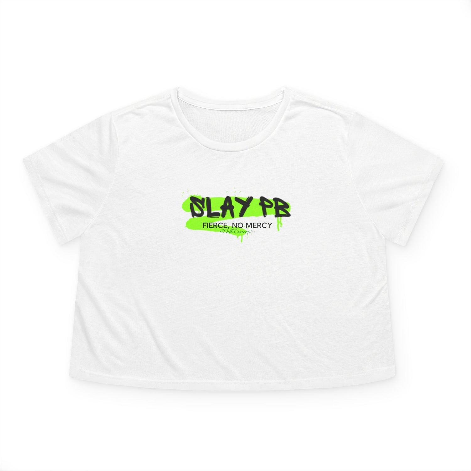 Women's Slay PB - Fierce, No Mercy Pickleball Design - Women's Crop Top Apparel