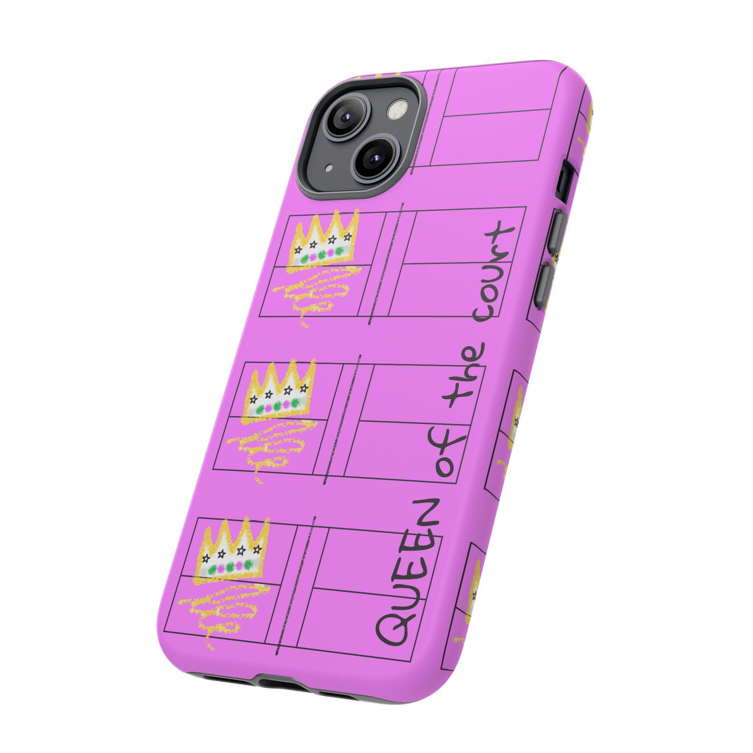 Pickleball Queen of the Court Pink Tough iPhone Case - Fun & Durable Sport Accessory
