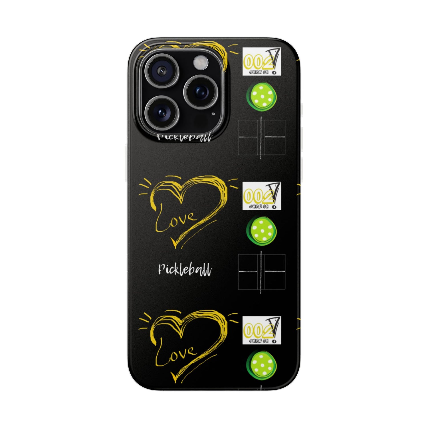 Pickleball Love Flexi iPhone Case - Stylish Phone Protection for Fashion-Forward Individuals