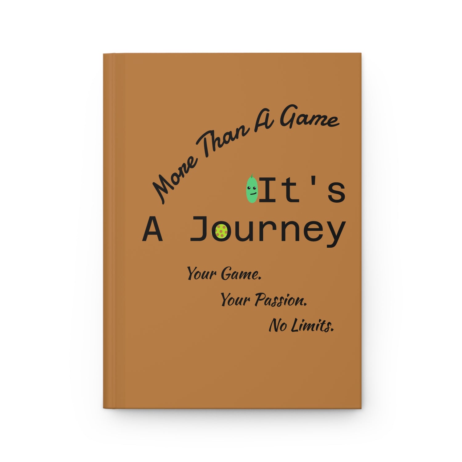Pickleball Hardcover Journal Matte - 'More Than A Game It's A Journey' Design - Enthusiast Gift & Present