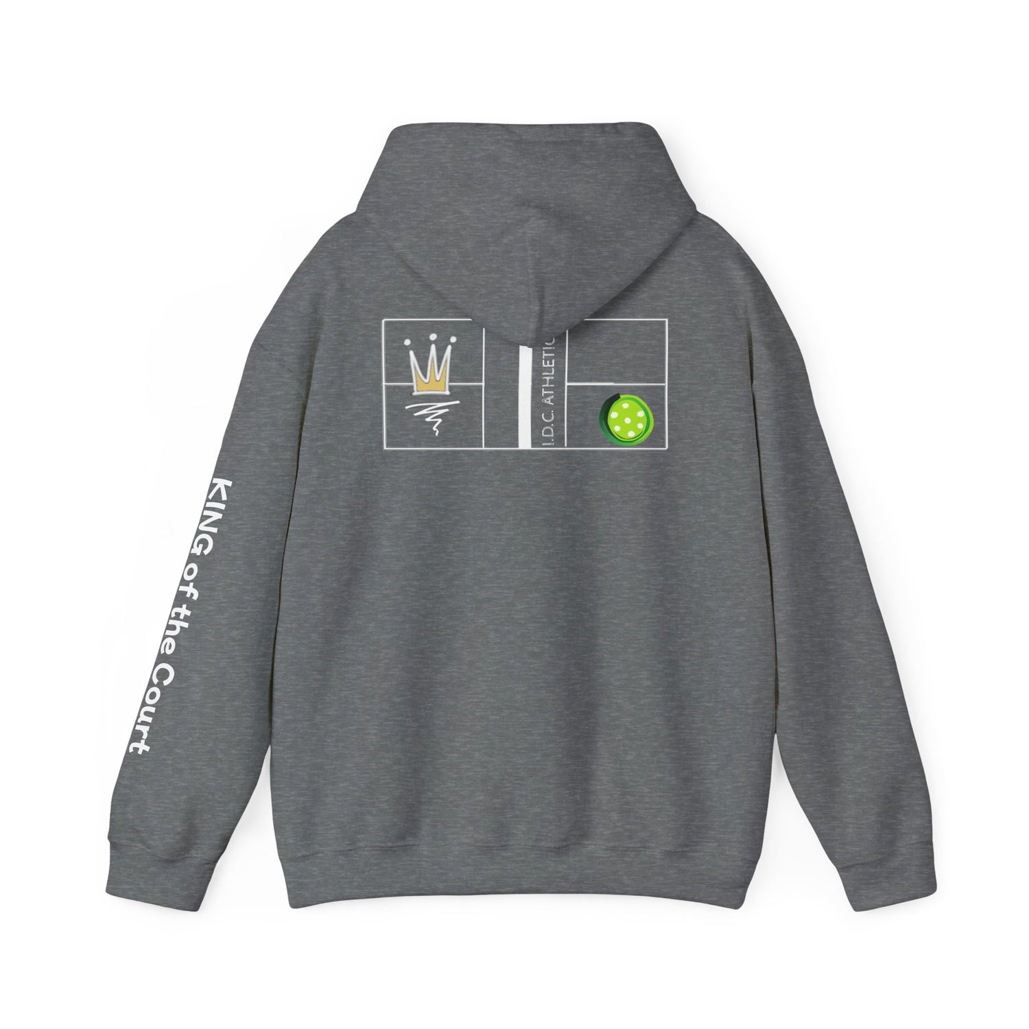 Pickleball Hoodie - King of the Court Design - Men's Sweatshirt