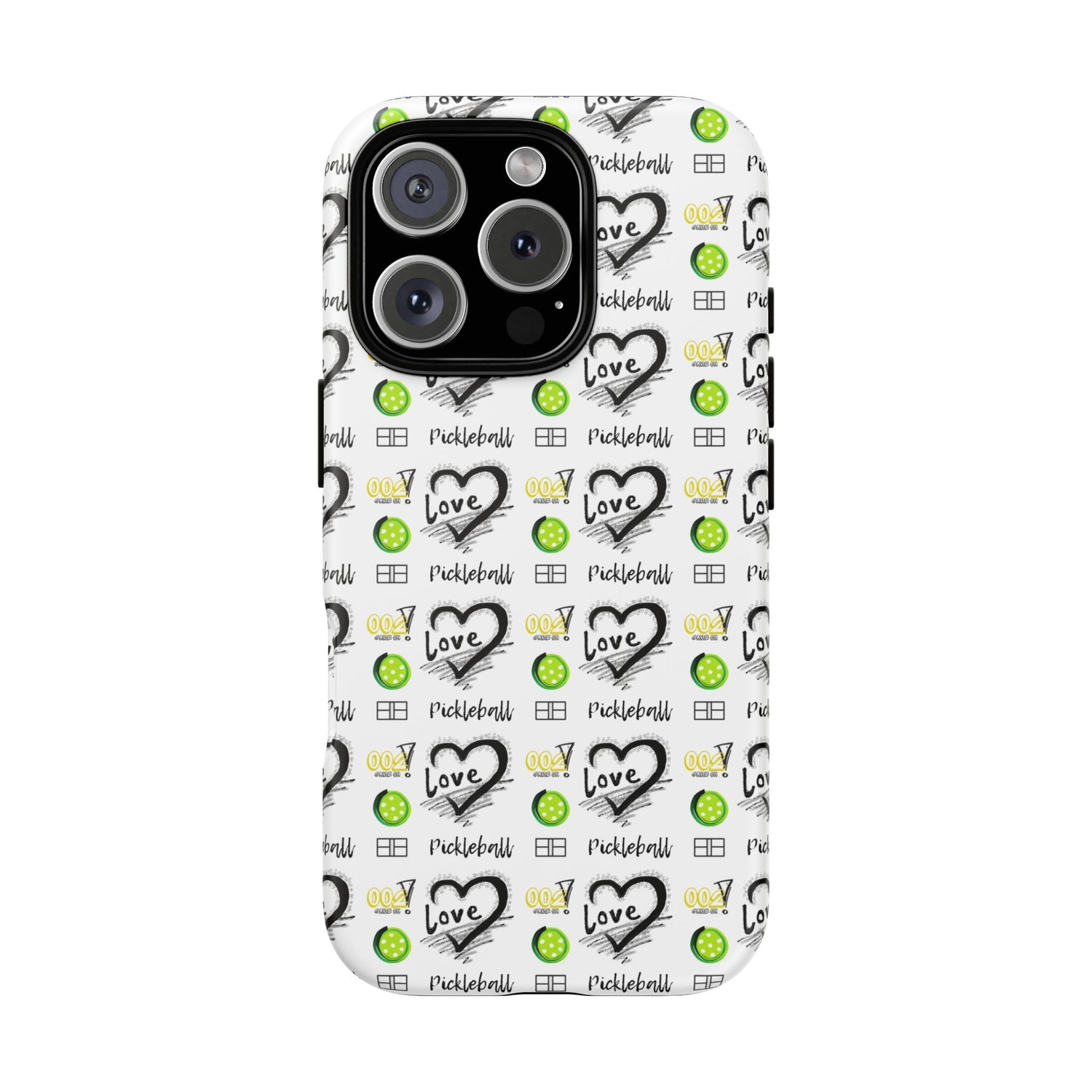 Pickleball Love Tough iPhone Case - Fun & Durable Sport Accessory
