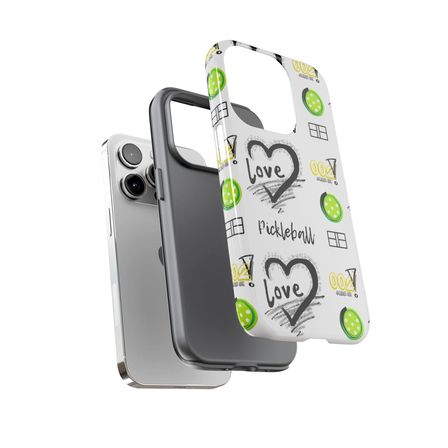 Pickleball Love Tough iPhone Case - Fun & Durable Sport Accessory