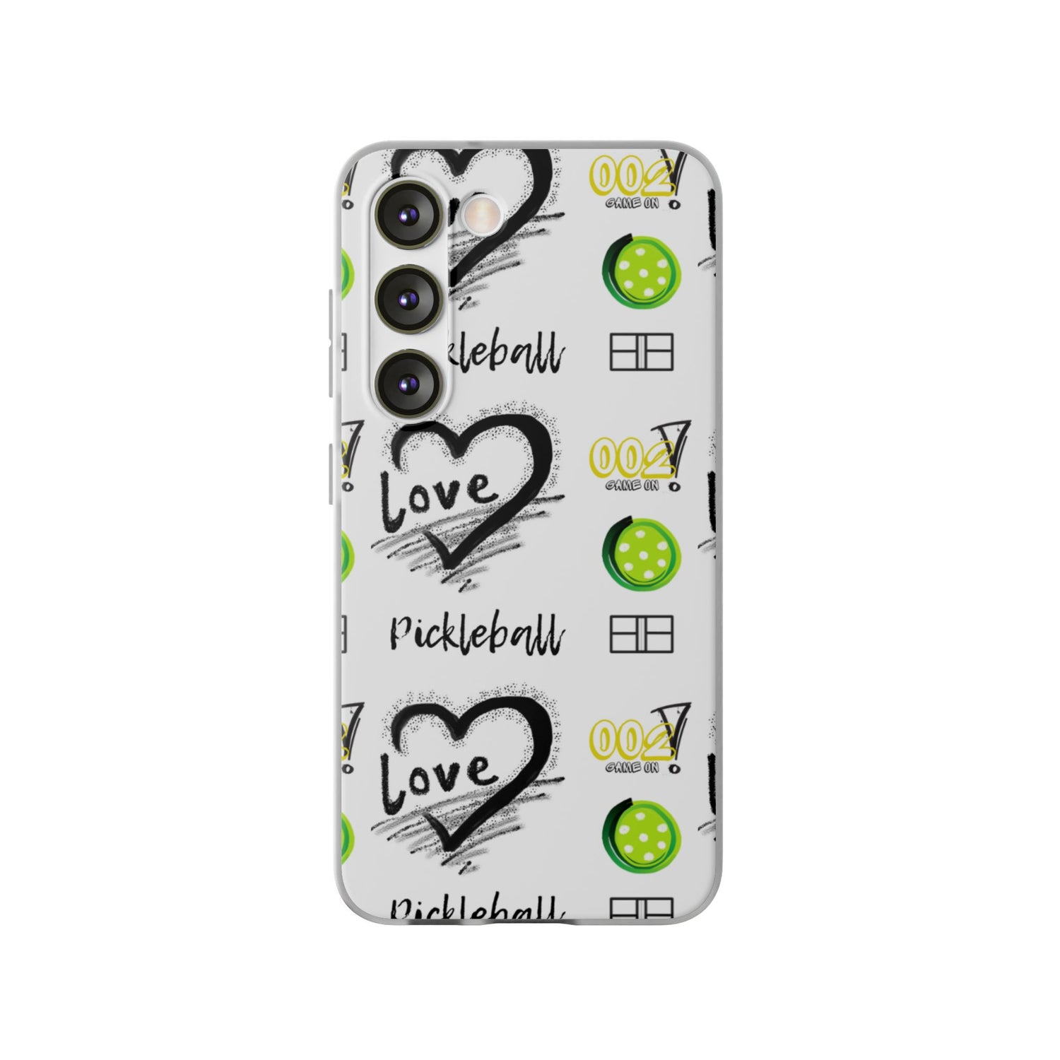 Pickleball Love Flexi Android Samsung Phone Case - Stylish Phone Protection for Fashion-Forward Individuals