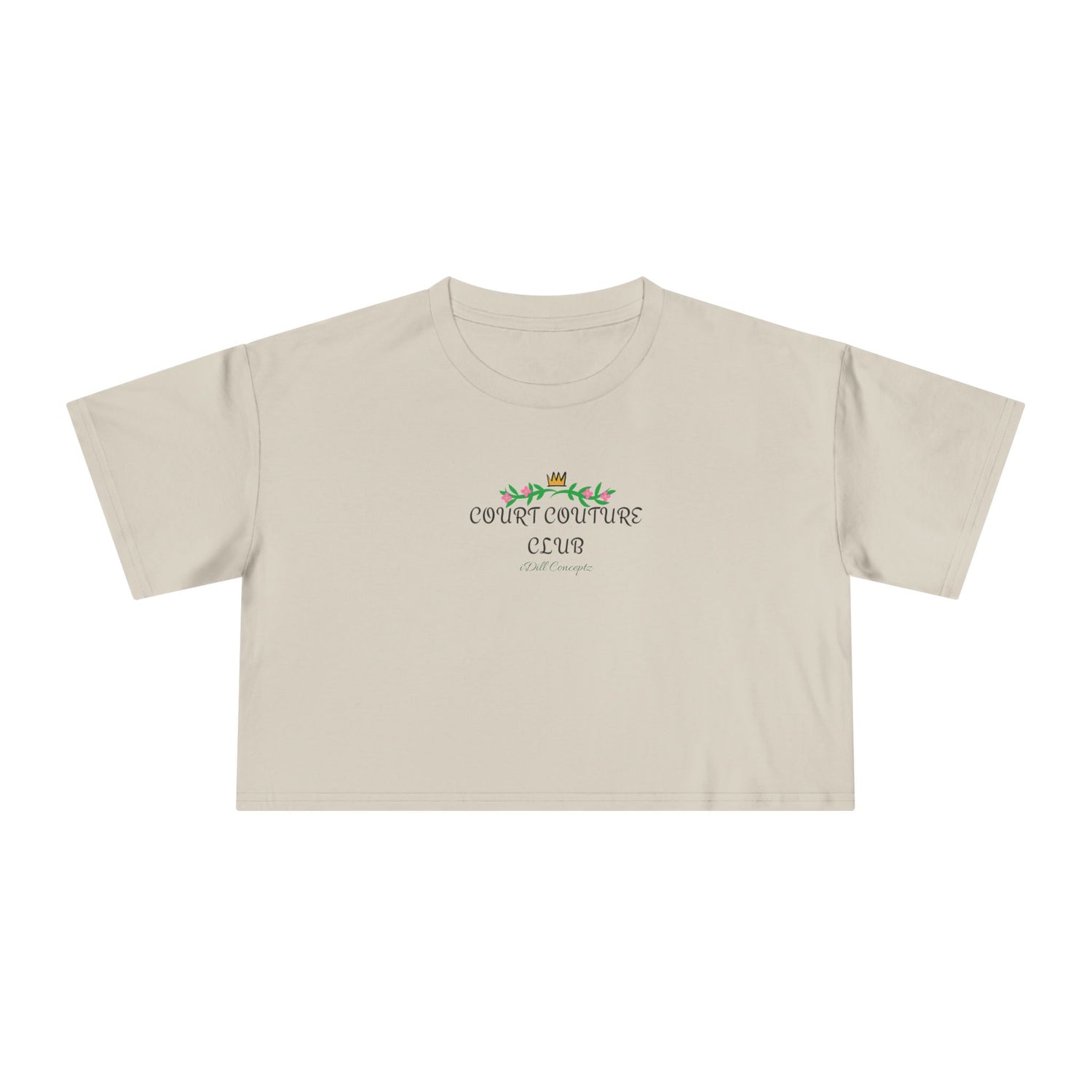 Women's Cropped Tee - Pickleball Court Couture Club Design