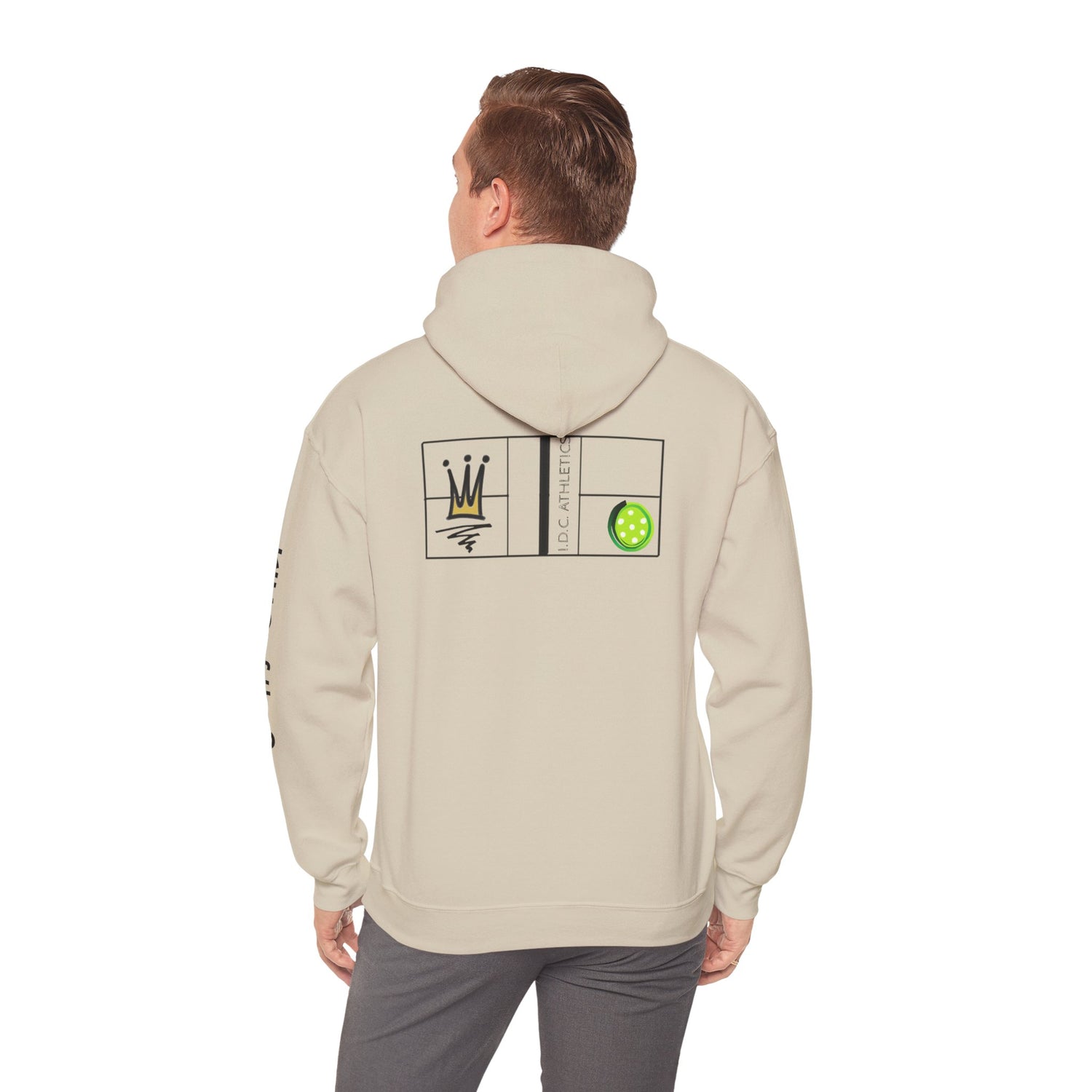 Pickleball Hoodie - King of the Court Design - Men's Sweatshirt