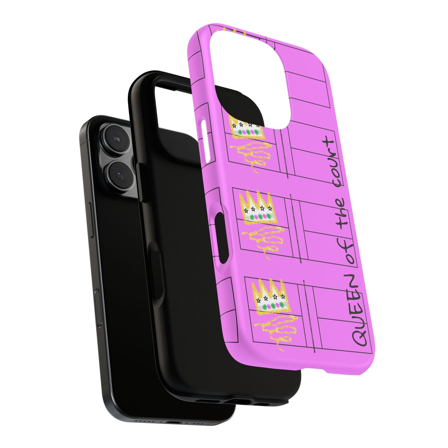 Pickleball Queen of the Court Pink Tough iPhone Case - Fun & Durable Sport Accessory