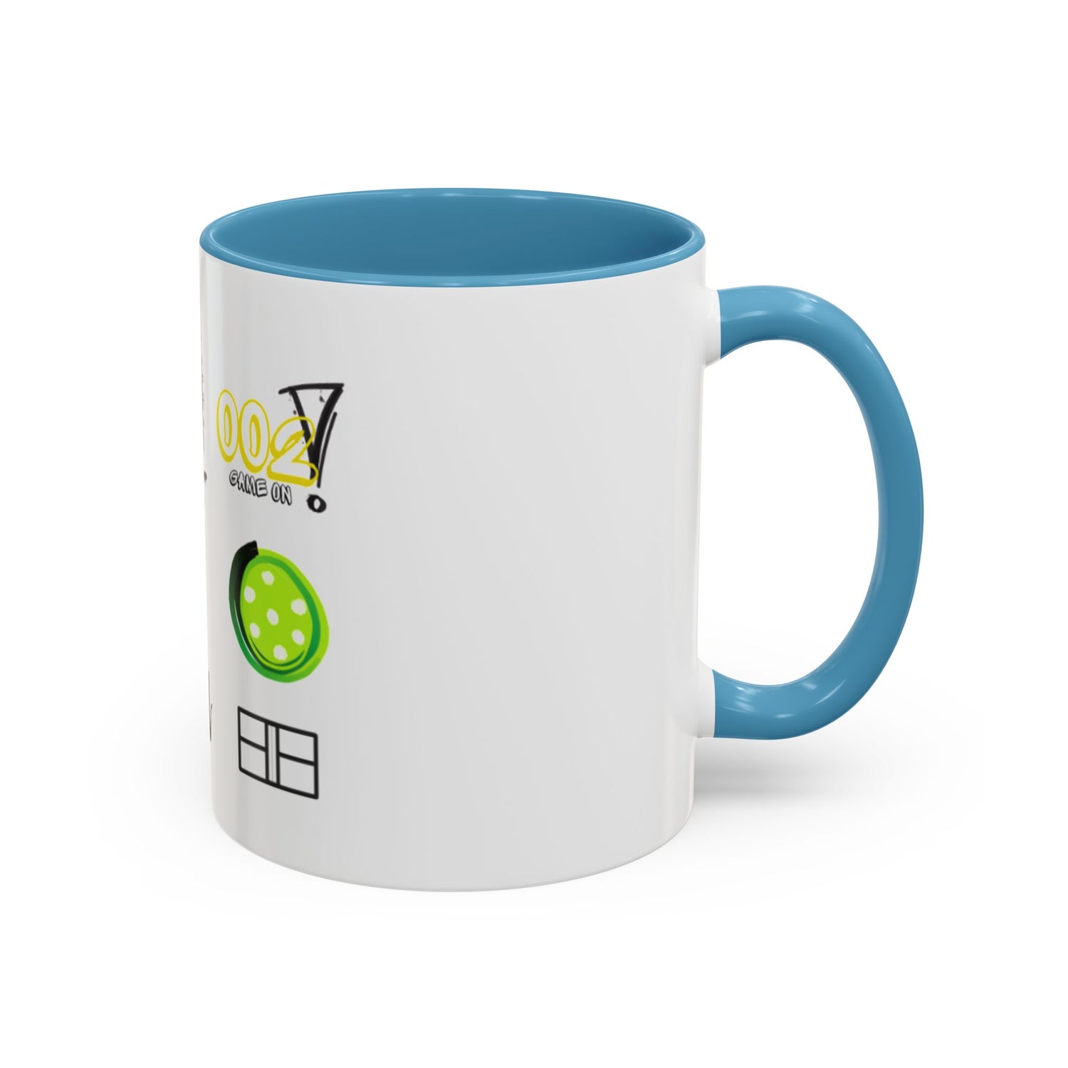Pickleball Love Accent Coffee Mug - Fun Sports Gift (11oz & 15oz)