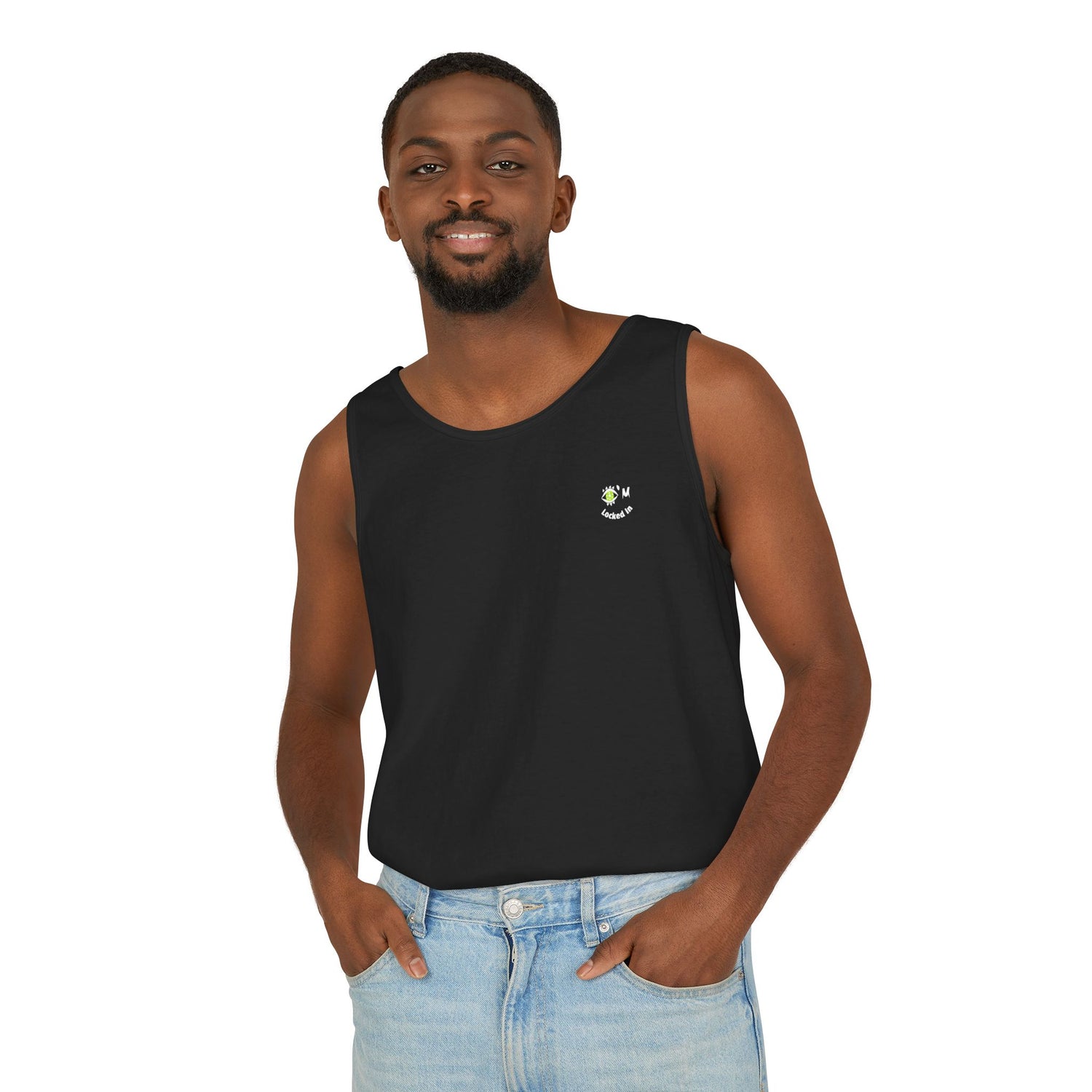 Men's Tank Top Apparel - Pickleball Enthusiast 'I'm Locked In' Design