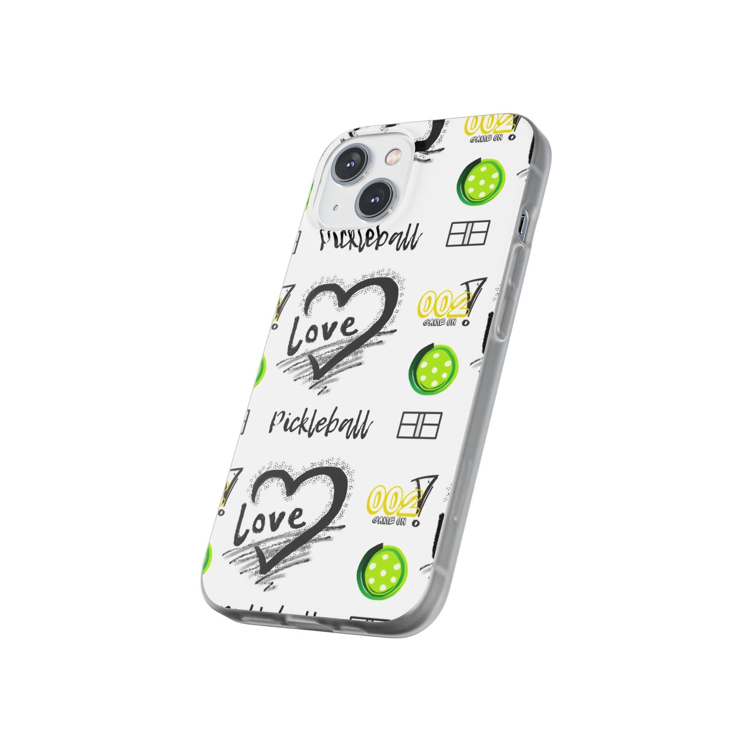 Pickleball Love Flexi iPhone Case - Stylish Phone Protection for Fashion-Forward Individuals