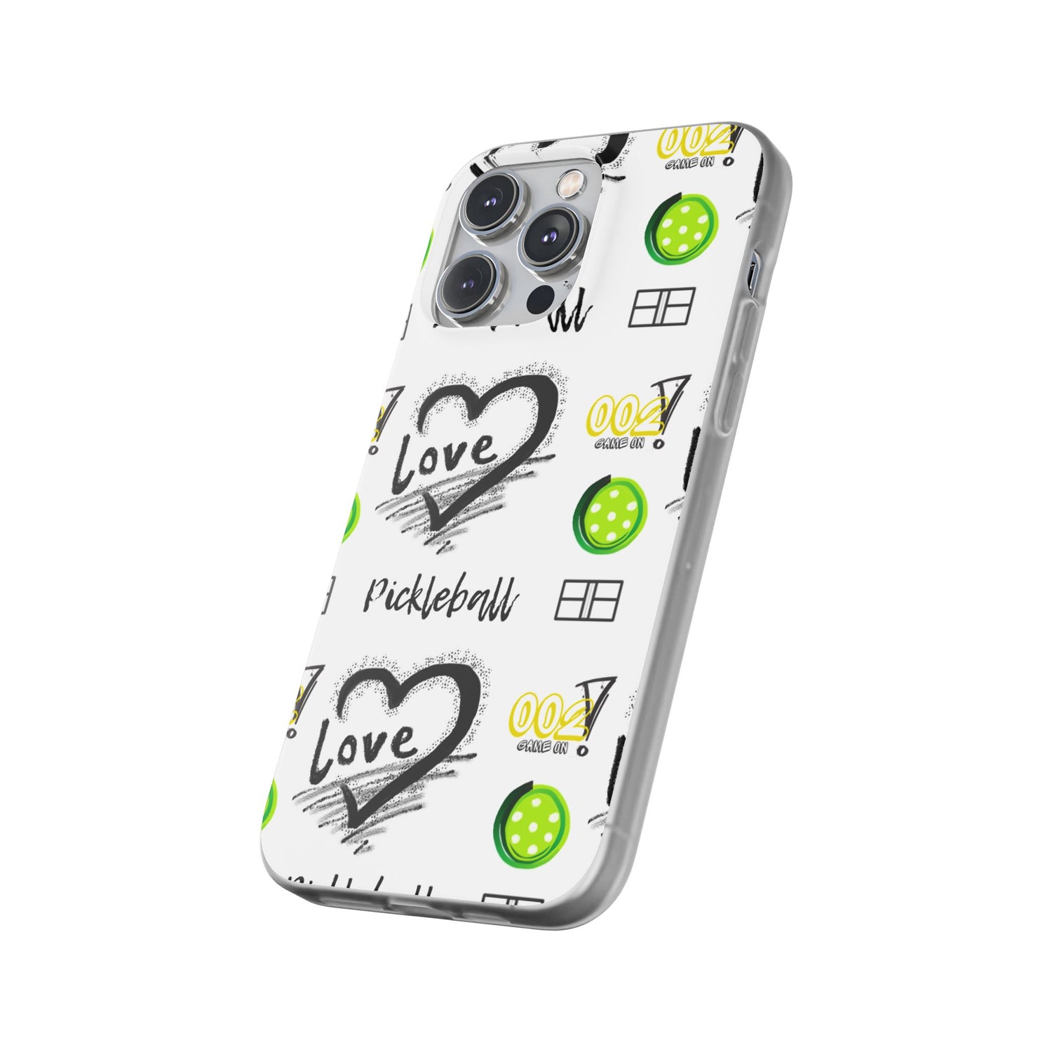 Pickleball Love Flexi iPhone Case - Stylish Phone Protection for Fashion-Forward Individuals