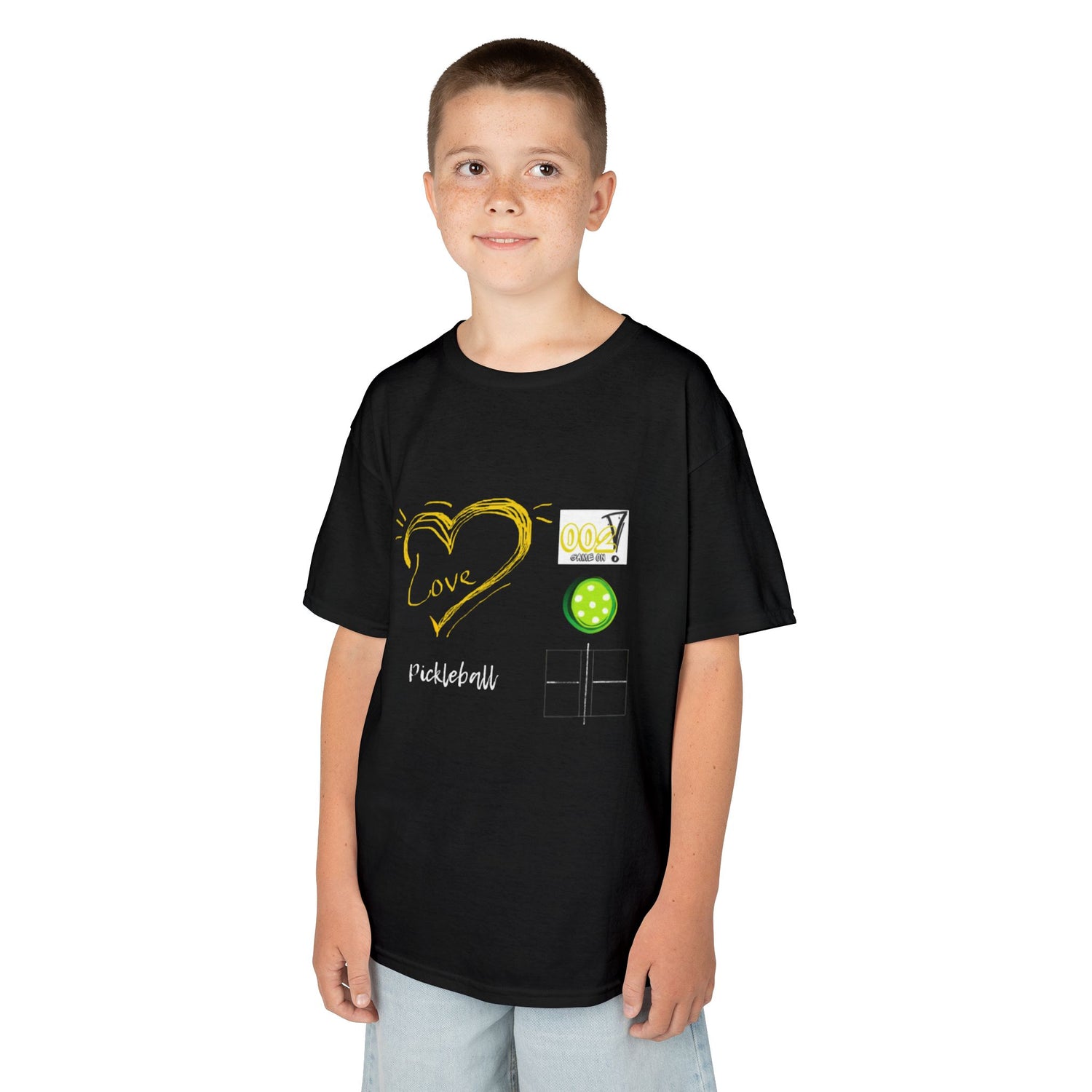 Kids Pickleball Love Tee - Fun & Sporty Cotton T-Shirt for Young Athletes