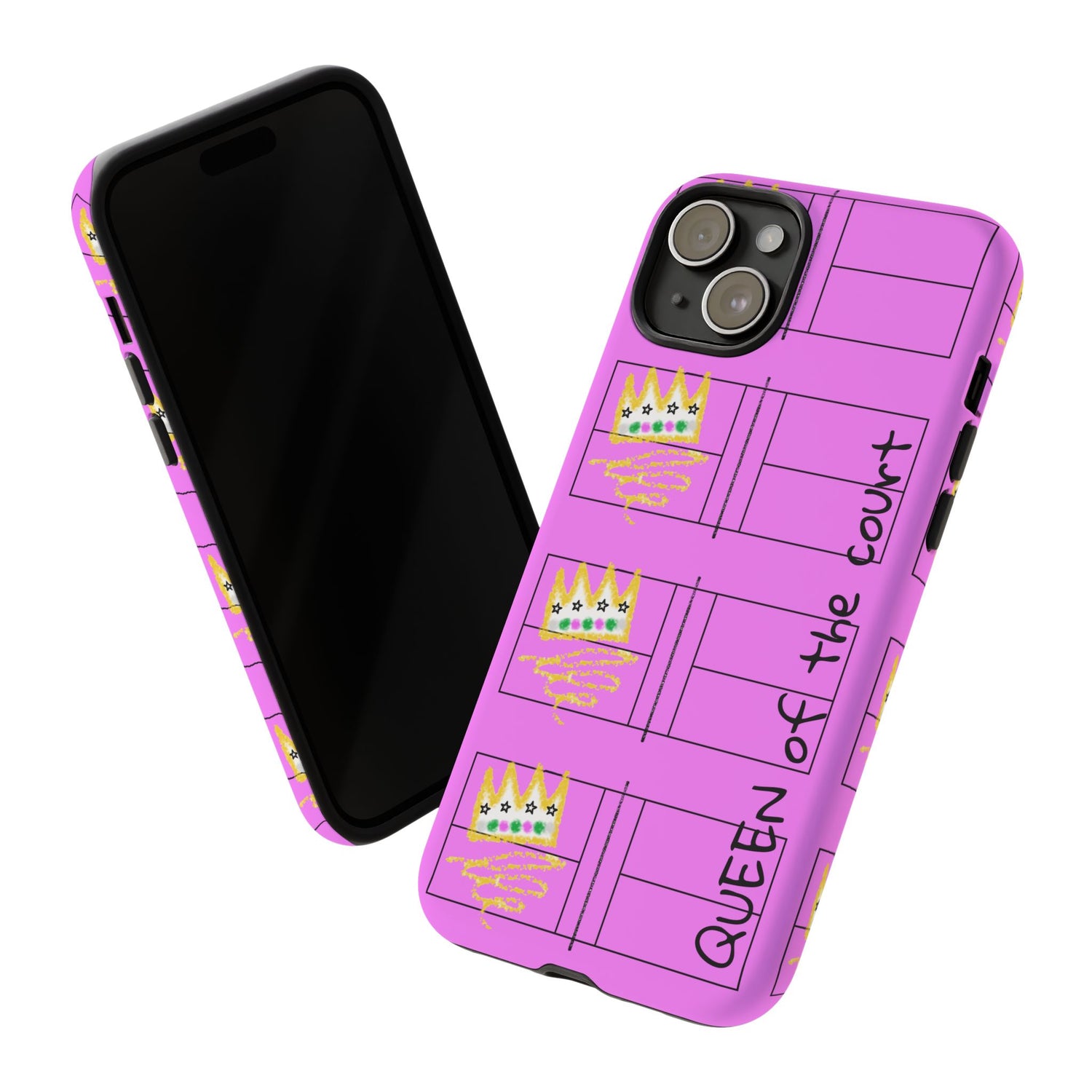 Pickleball Queen of the Court Pink Tough iPhone Case - Fun & Durable Sport Accessory
