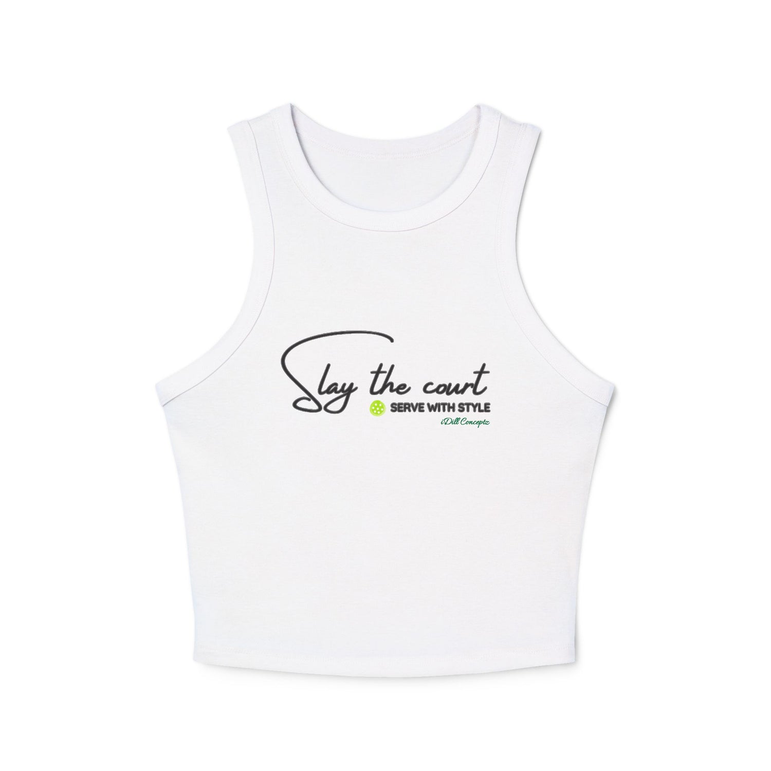 Women's Pickleball Slay the Court, Serve with Style Design - Women's Tank Top - Micro Rib Women's Tank