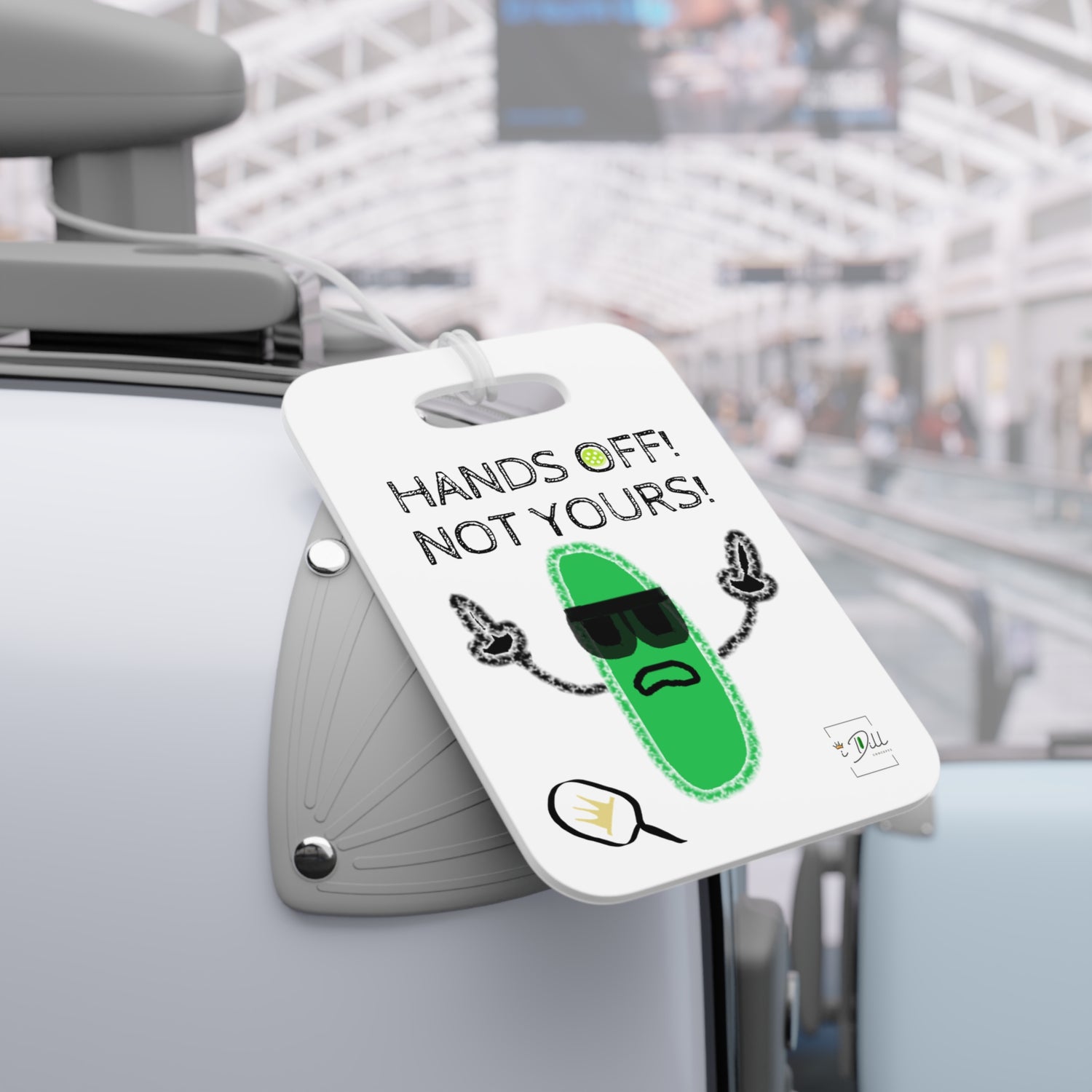 Pickleball Luggage Tag - "Hands Off! Not Yours!" Design for Travel Enthusiasts