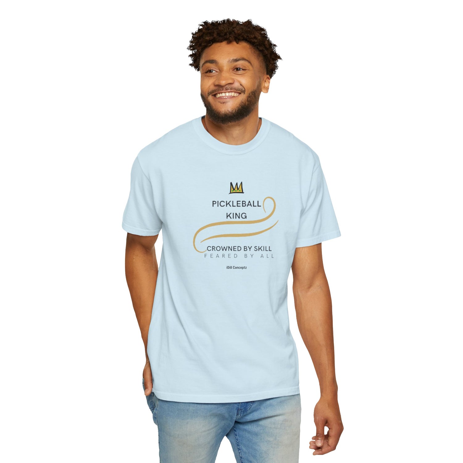 King of the Court Pickleball T-Shirt Apparel - Casual Graphic Tee for Men - Sports Lovers