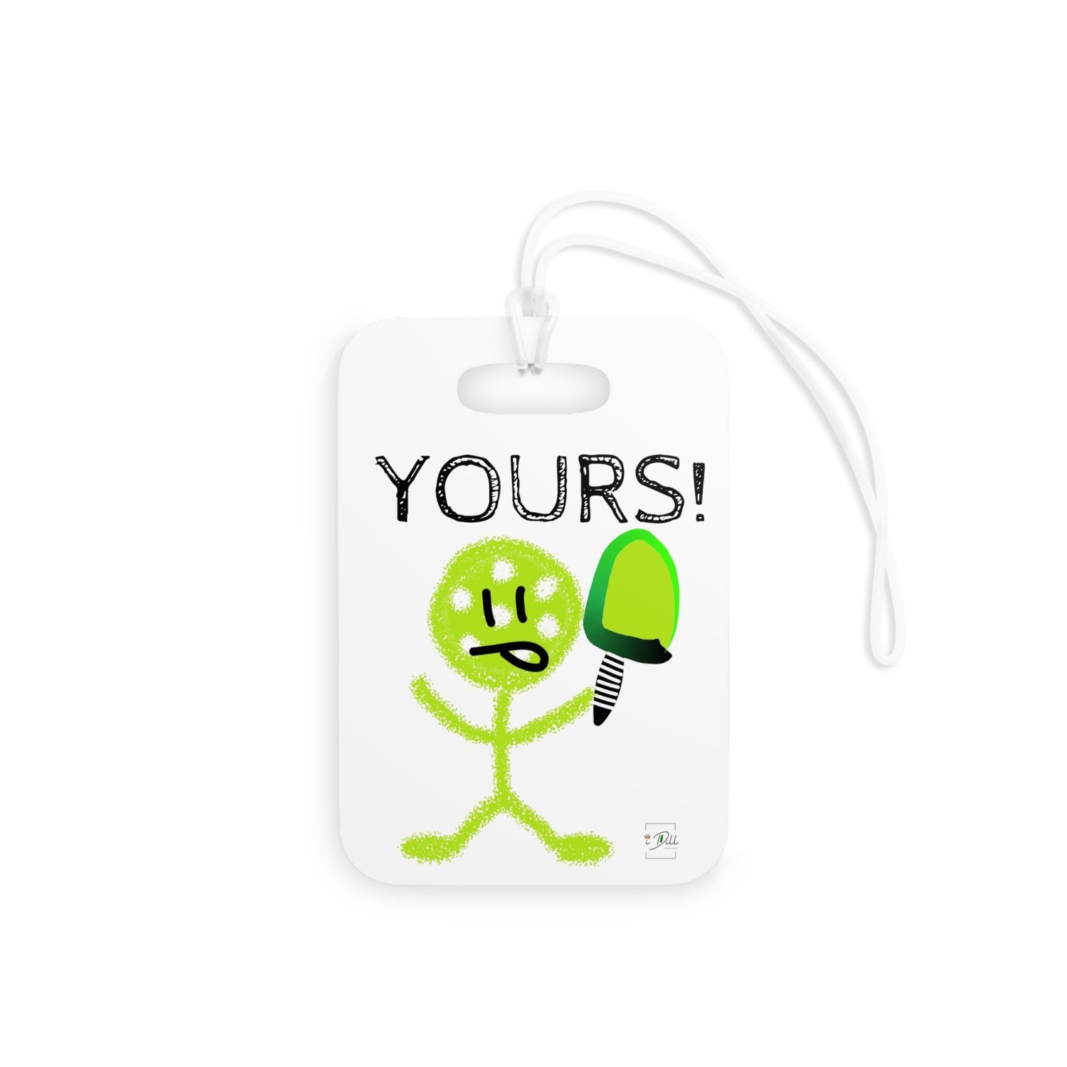Playful Pickleball Luggage Tag - "YOURS!" Travel Accessories for Kids and Adults