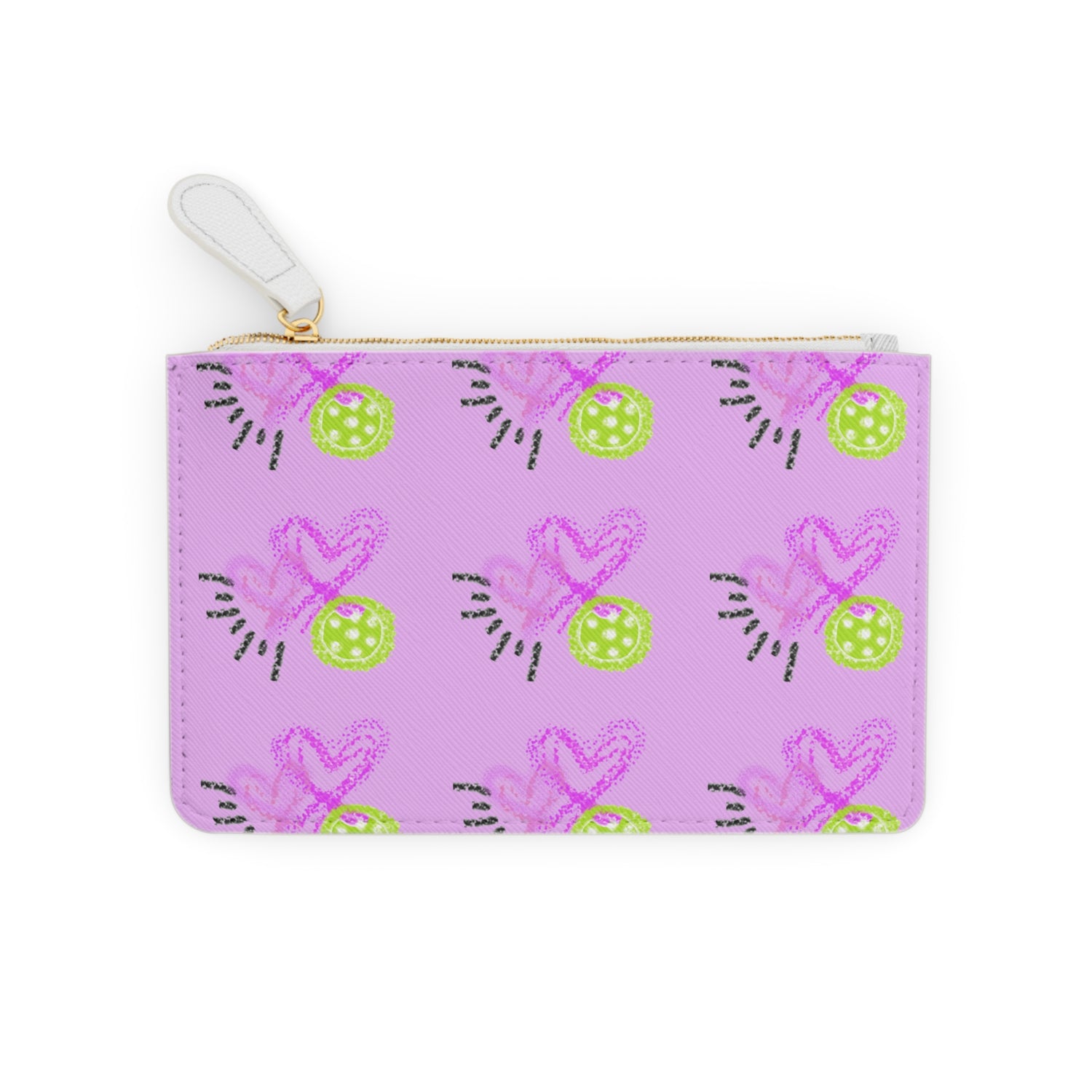 Women's Pickleball Mini Clutch Bag - Love Pickleball Design for Enthusiasts