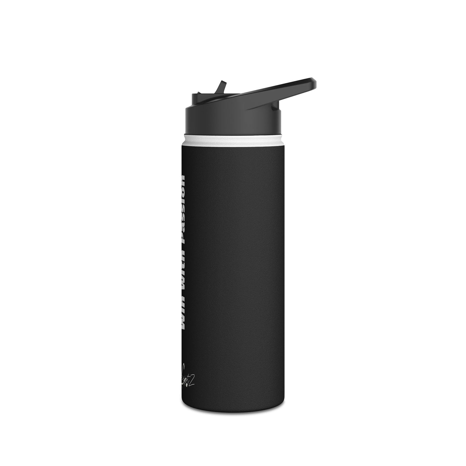 Water Bottle - Pickleball Enthusiast 'Play with Purpose Win with Passion' Design