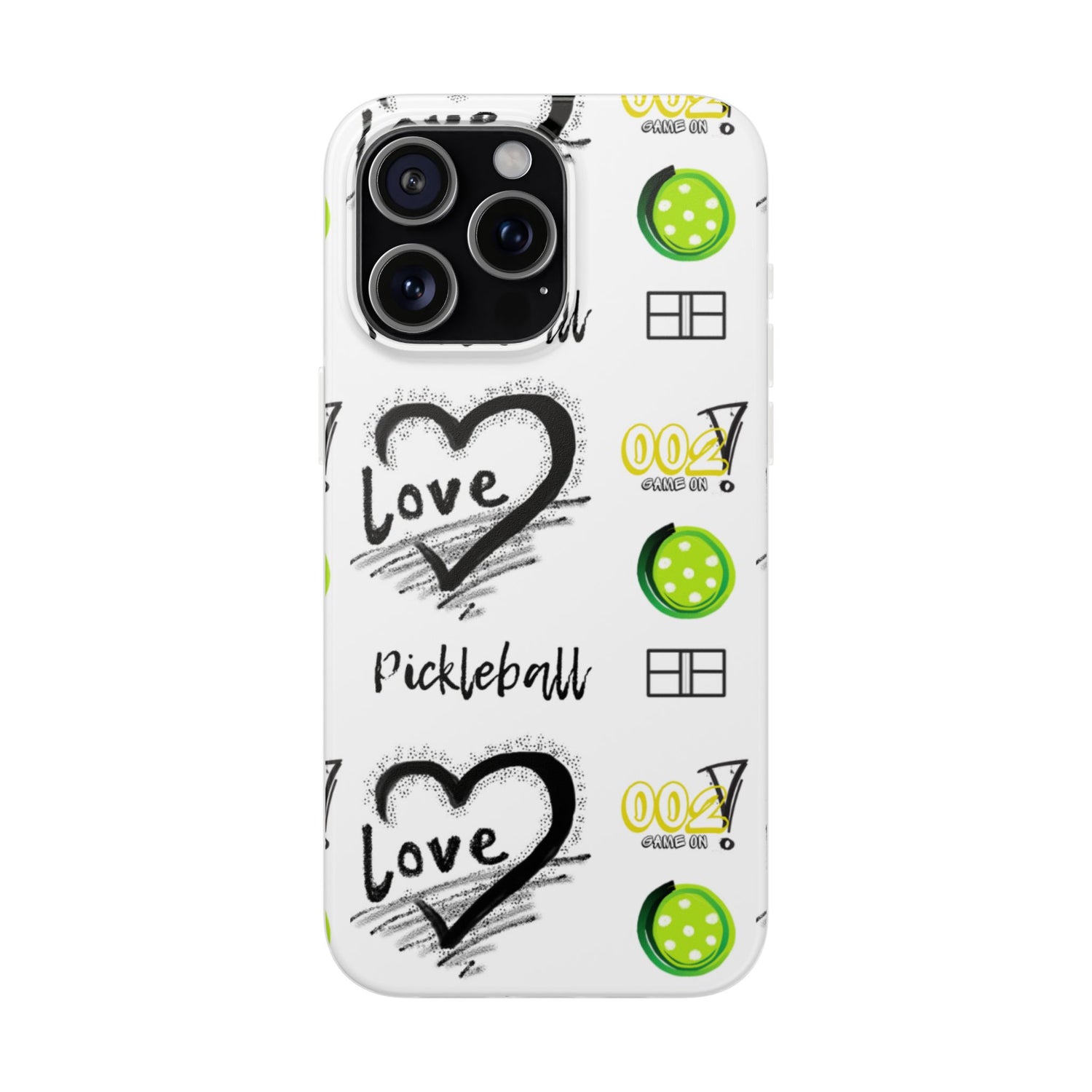 Pickleball Love Flexi iPhone Case - Stylish Phone Protection for Fashion-Forward Individuals