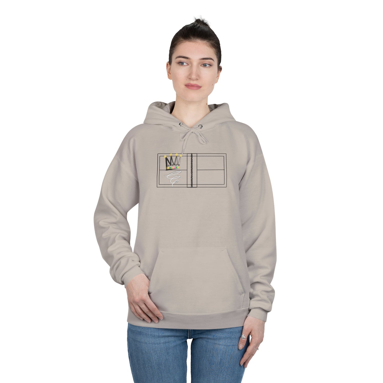 Pickleball Queen of the Court Design - EcoSmart Hoodie Sweatshirt for Women