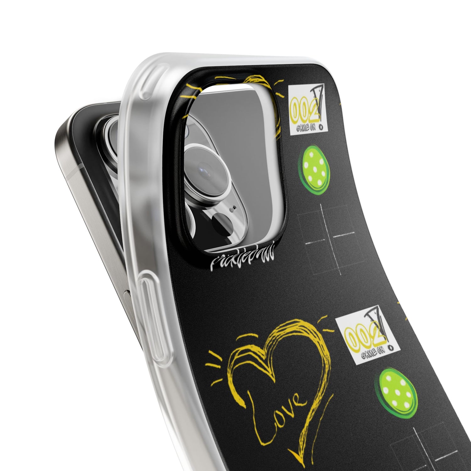 Pickleball Love Flexi iPhone Case - Stylish Phone Protection for Fashion-Forward Individuals