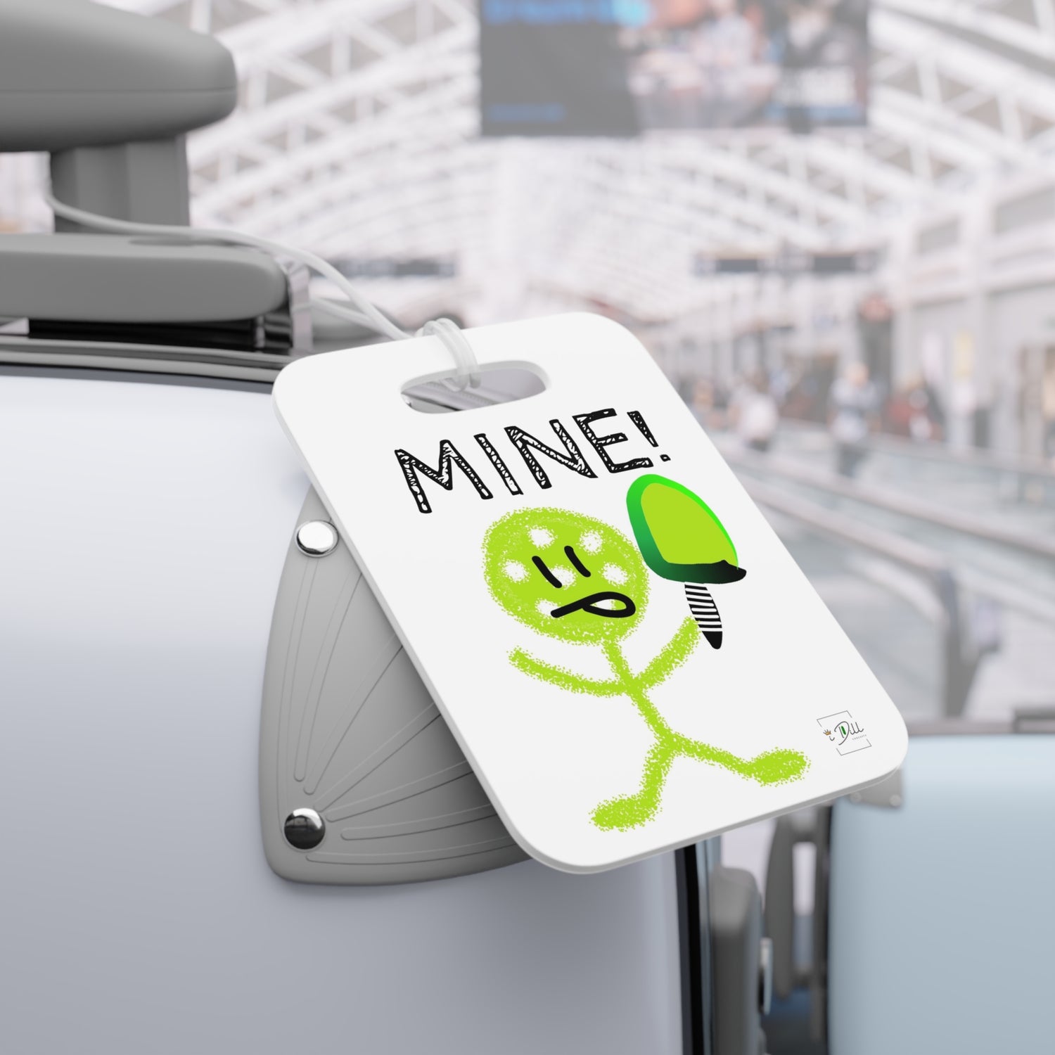 Playful Pickleball Luggage Tag - "MINE!" Travel Accessories for Kids and Adults