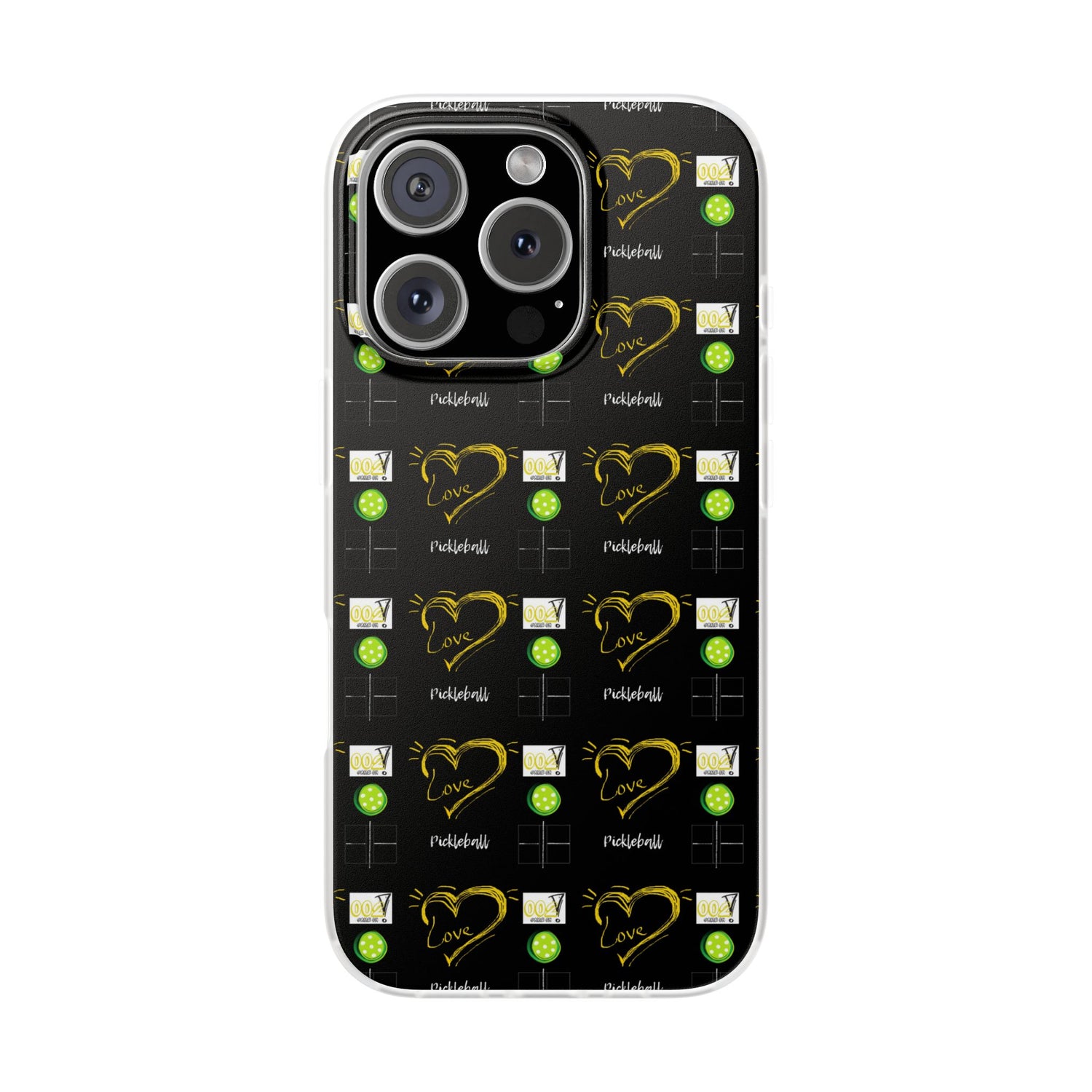 Pickleball Love Flexi iPhone Case - Stylish Phone Protection for Fashion-Forward Individuals