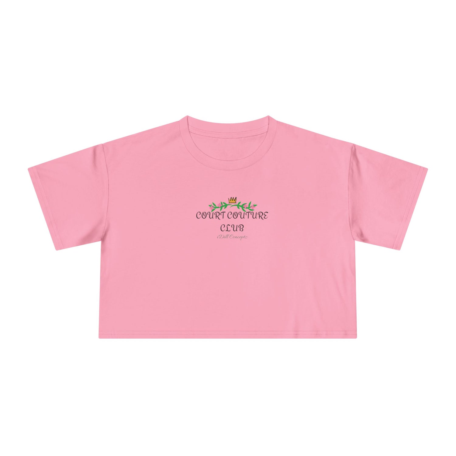 Women's Cropped Tee - Pickleball Court Couture Club Design