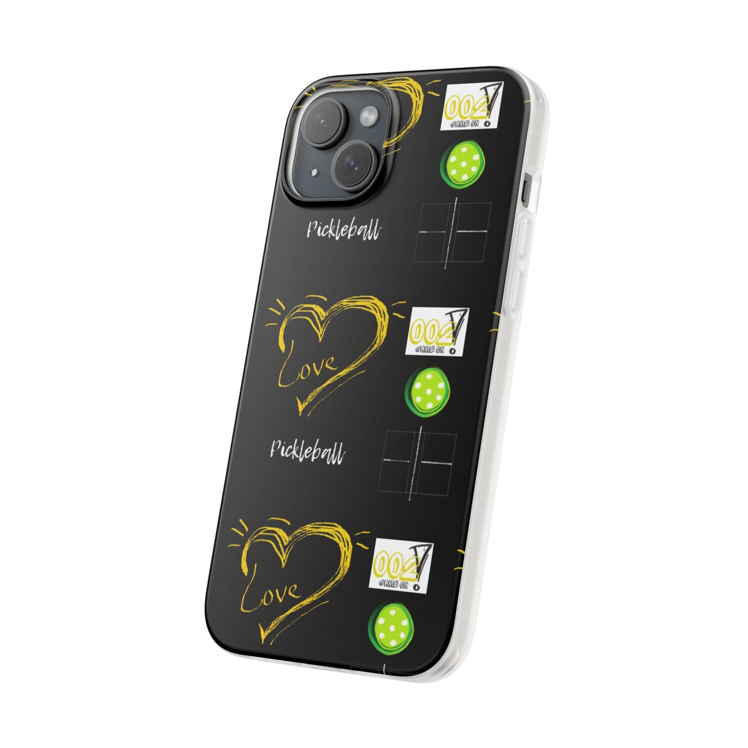 Pickleball Love Flexi iPhone Case - Stylish Phone Protection for Fashion-Forward Individuals